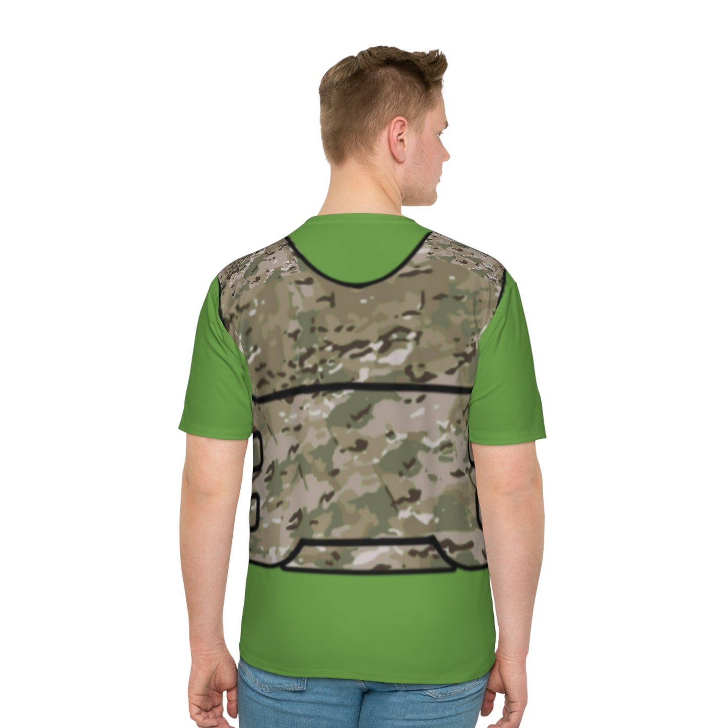 Unisex Camo Tactical Vest T-Shirt- Green
