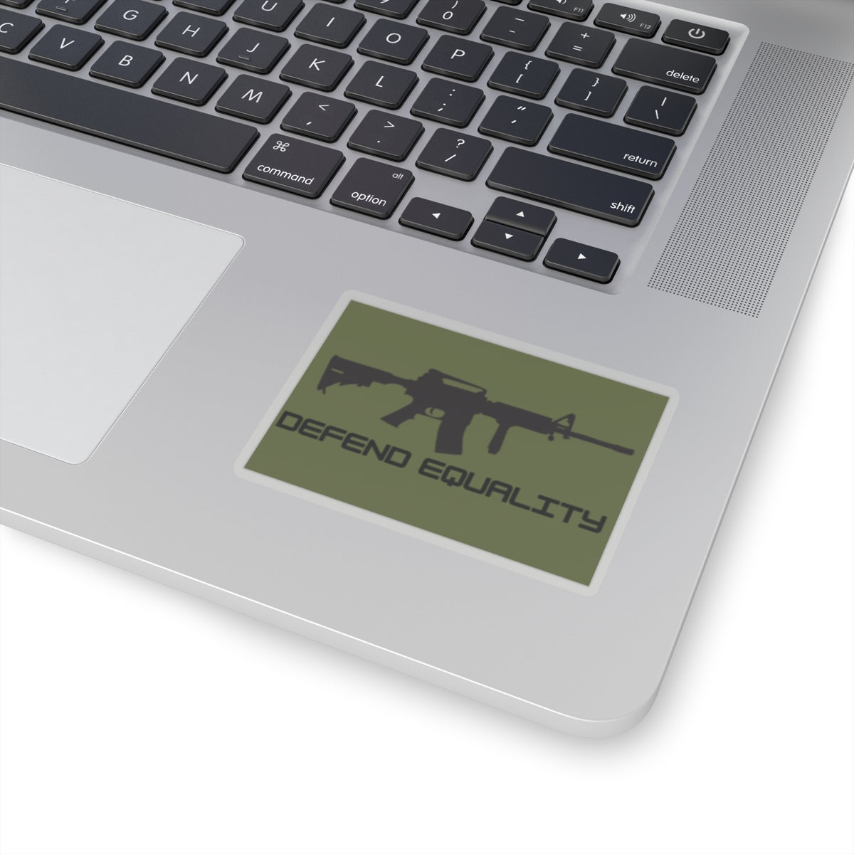 Defend Equality Cut Sticker- OD Green