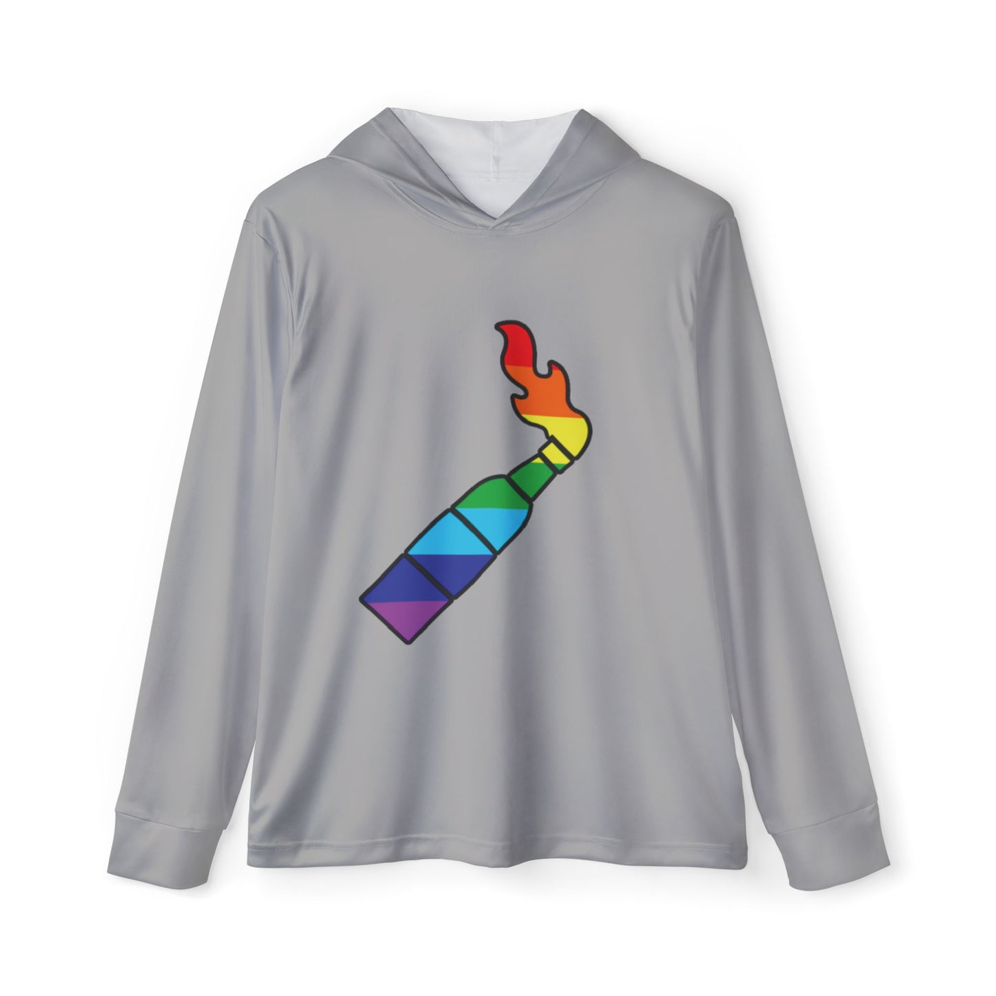 Pride "Candle" Performance Hoodie- Grey