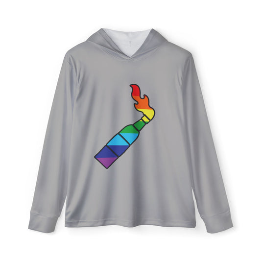 Pride "Candle" Performance Hoodie- Grey