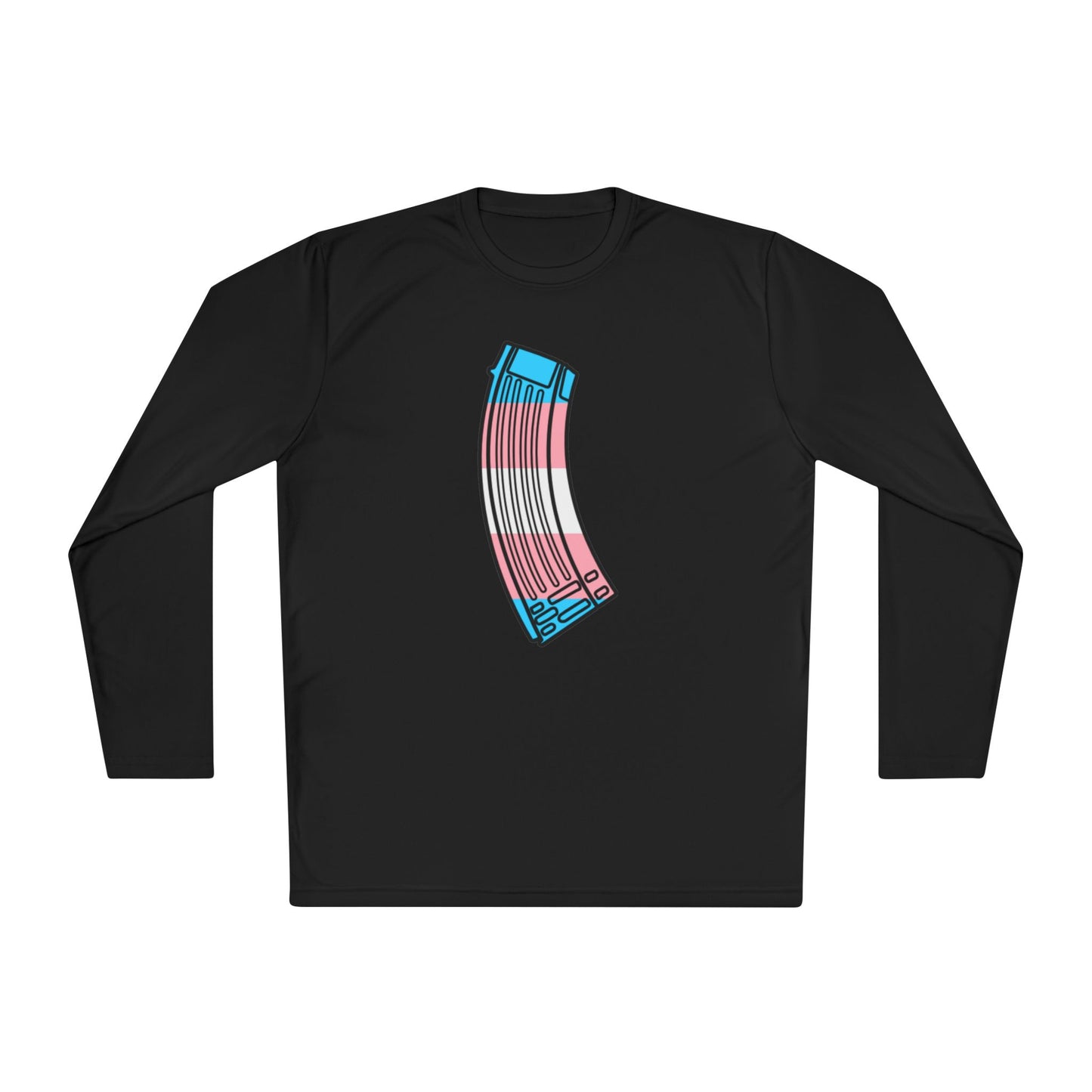 Unisex Trans Pride Flag Rifle Magazine Performance Long Sleeve Tee