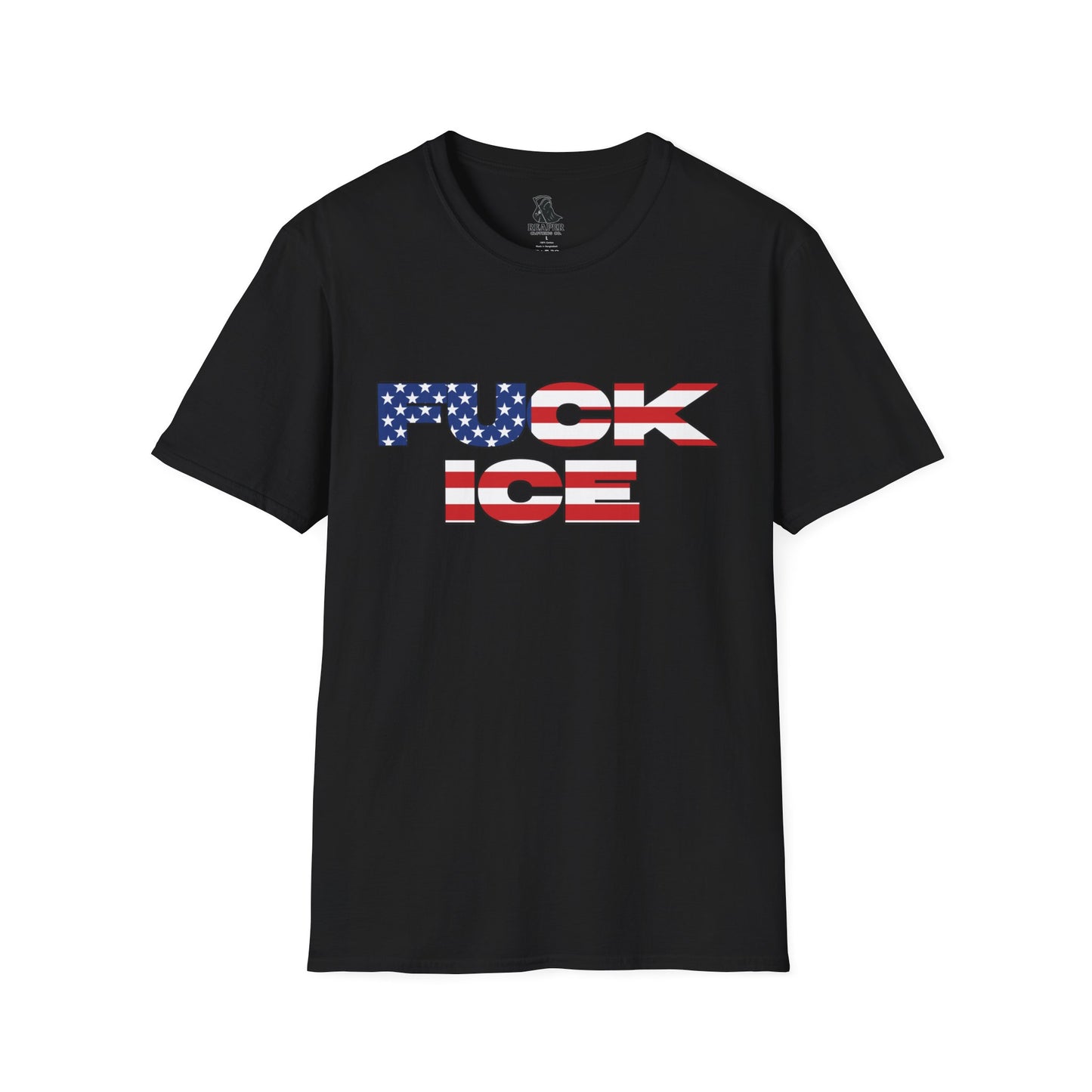 Unisex F**K ICE T-shirt- USA Flag