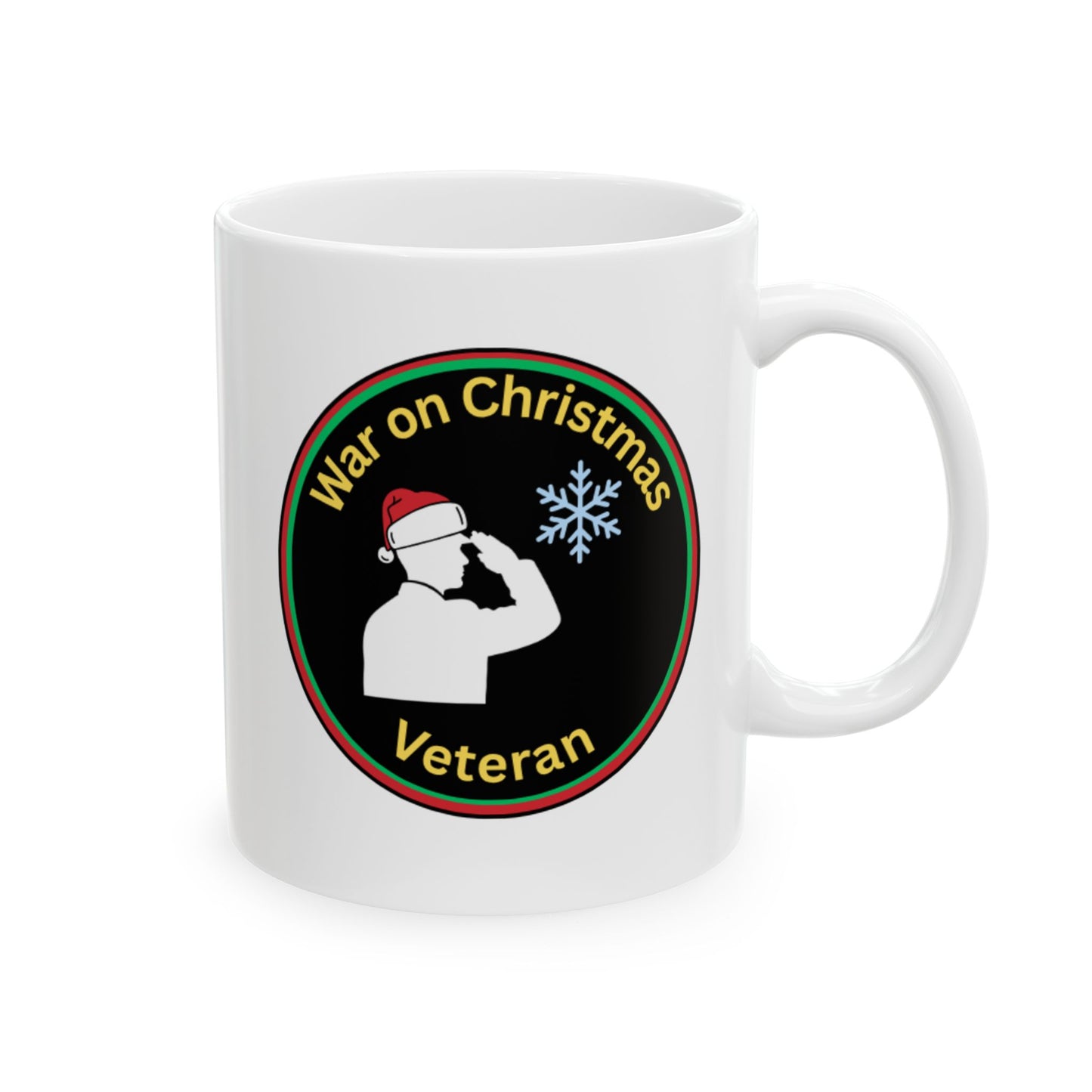“War on Christmas Veteran” Parody Mug- White