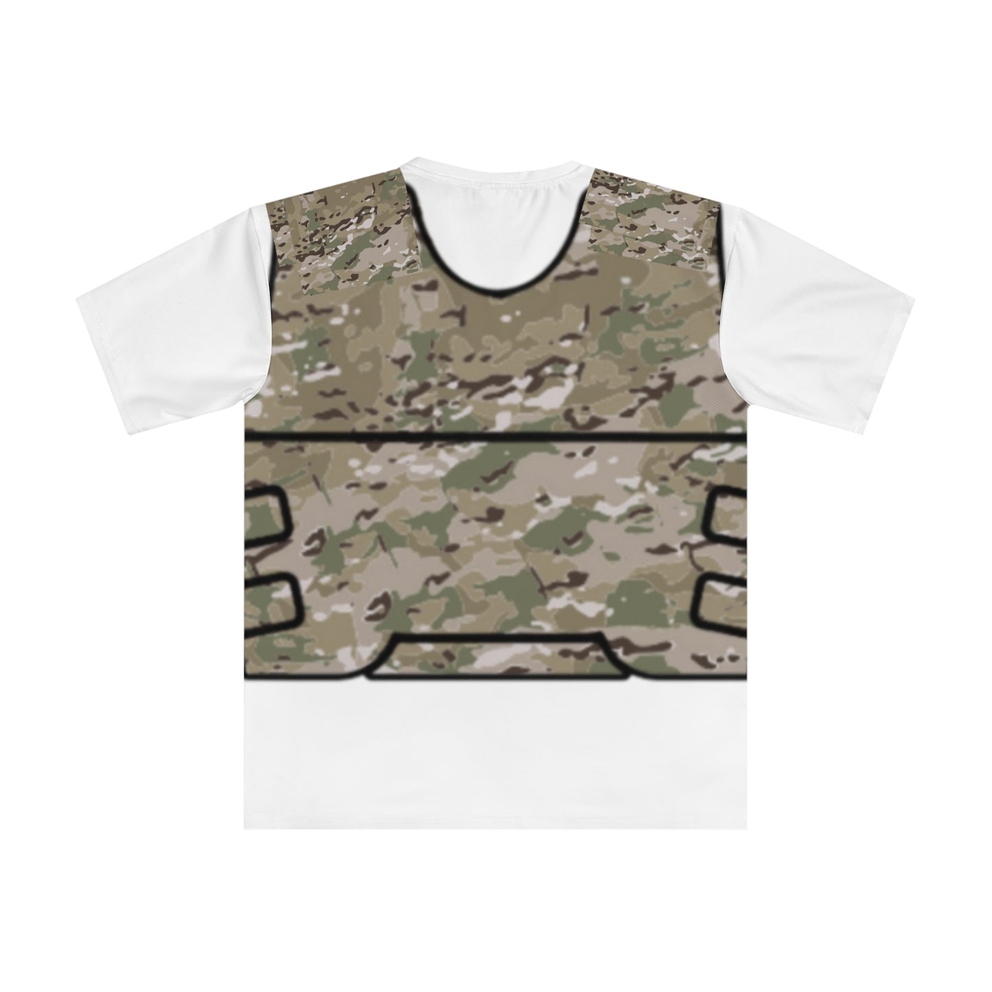 Unisex Camo Tactical Vest T-Shirt- White