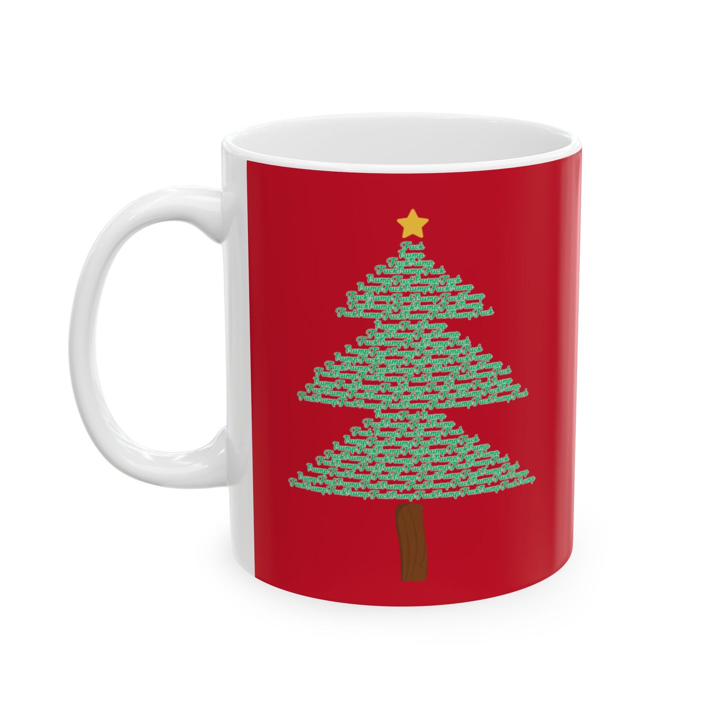 F***K Trump Christmas Holiday Mug- Red