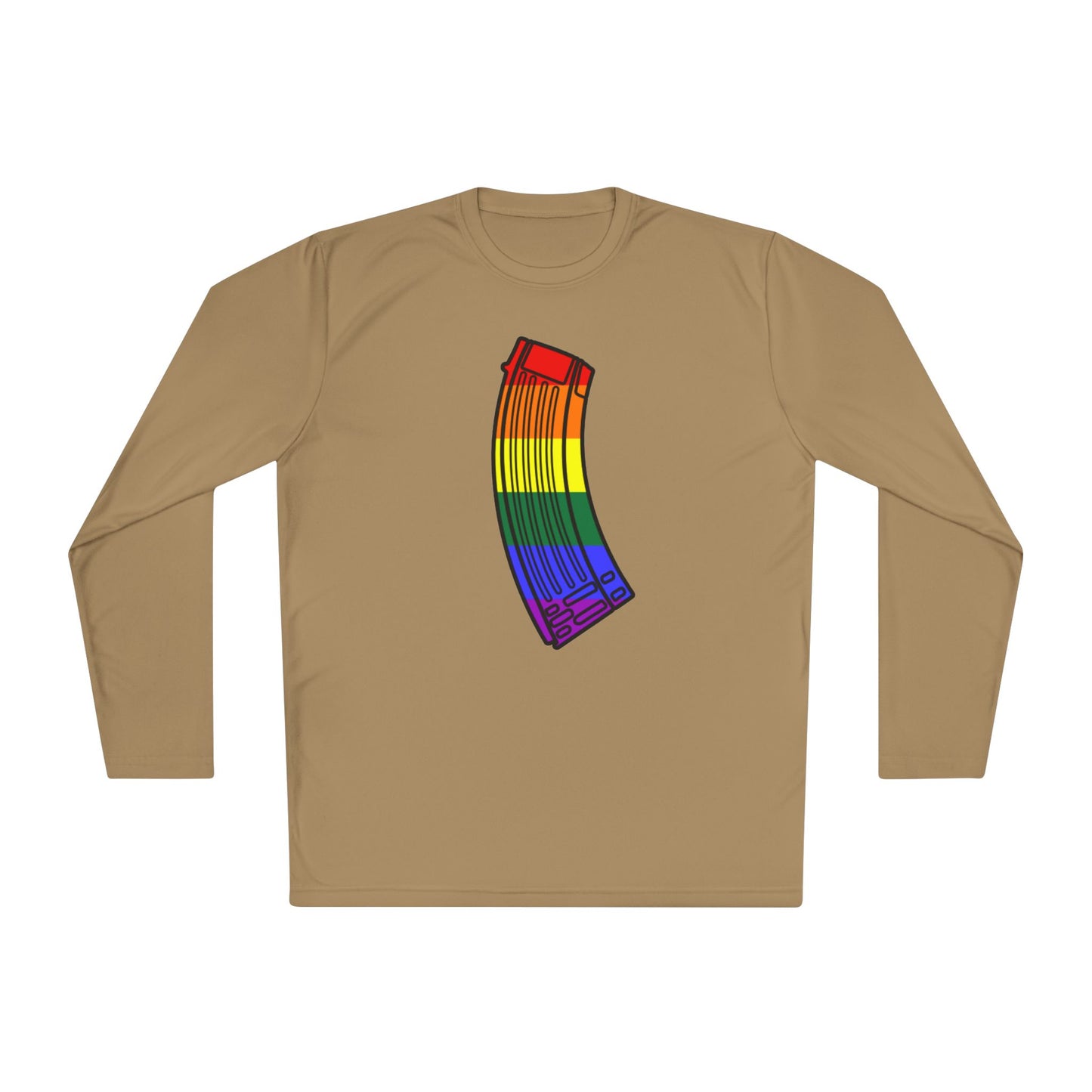 Unisex Pride Flag Rifle Magazine Performance Long Sleeve Tee