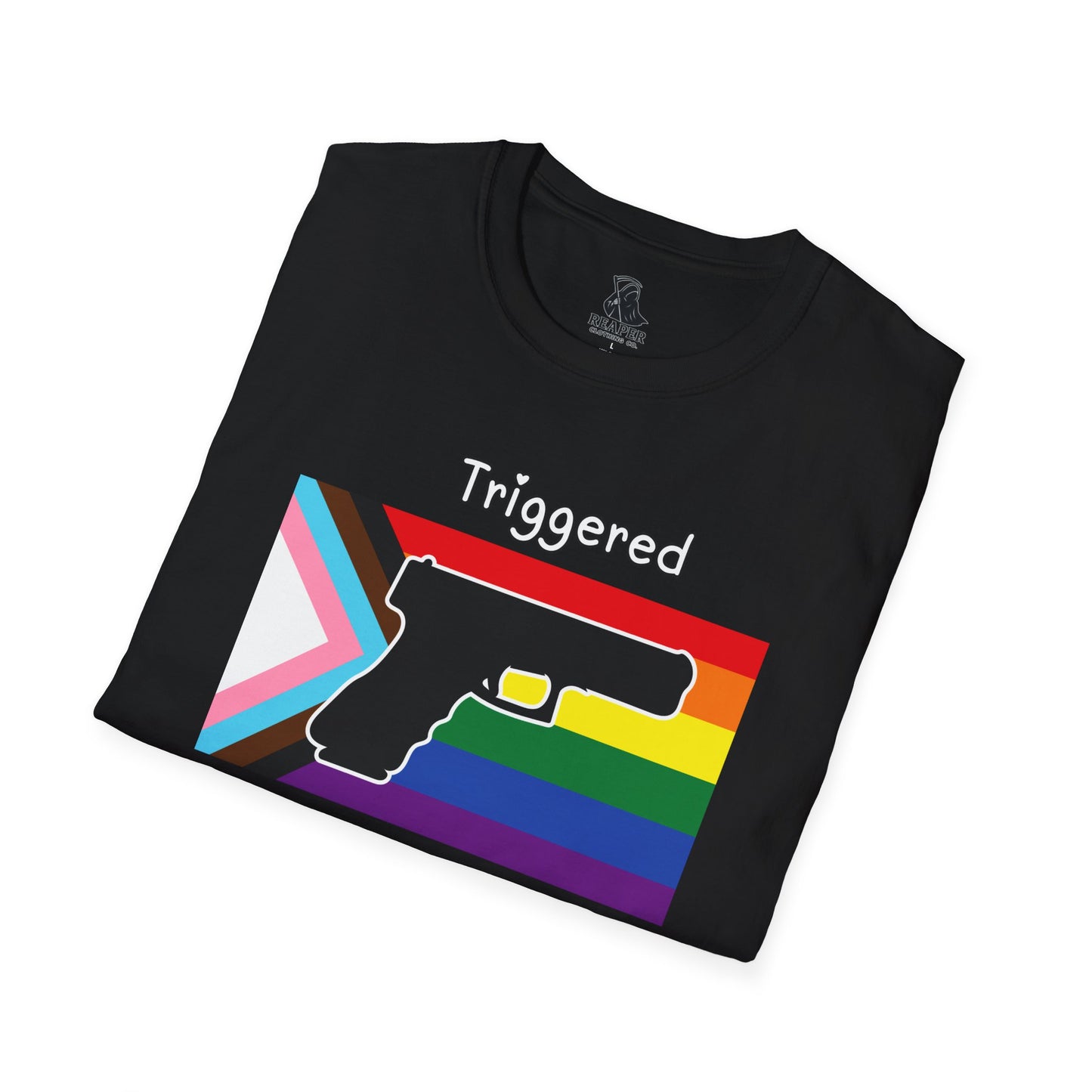Unisex "Triggered" Pride Flag T-shirt