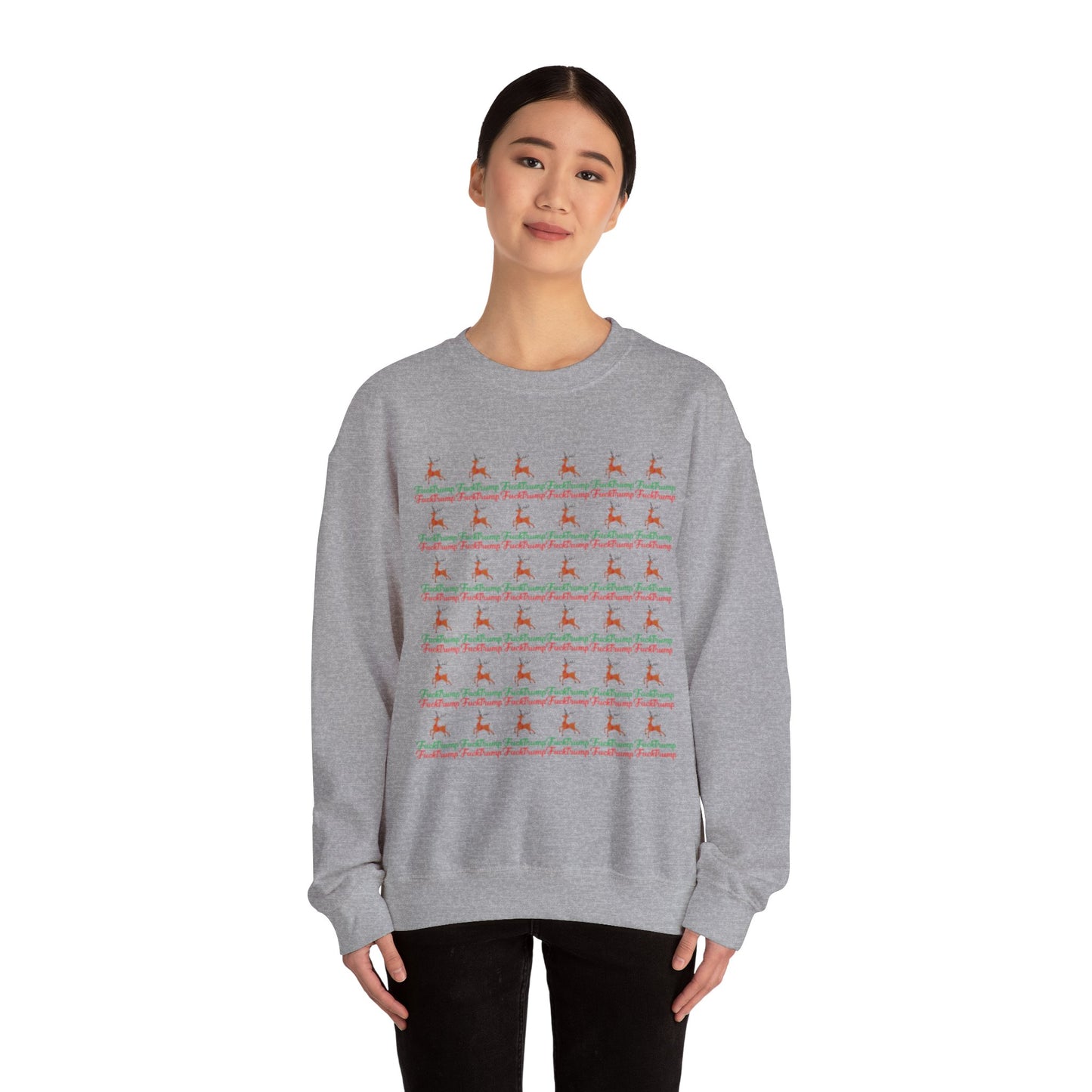 F*** Trump Pattern Christmas Holiday Sweatshirt