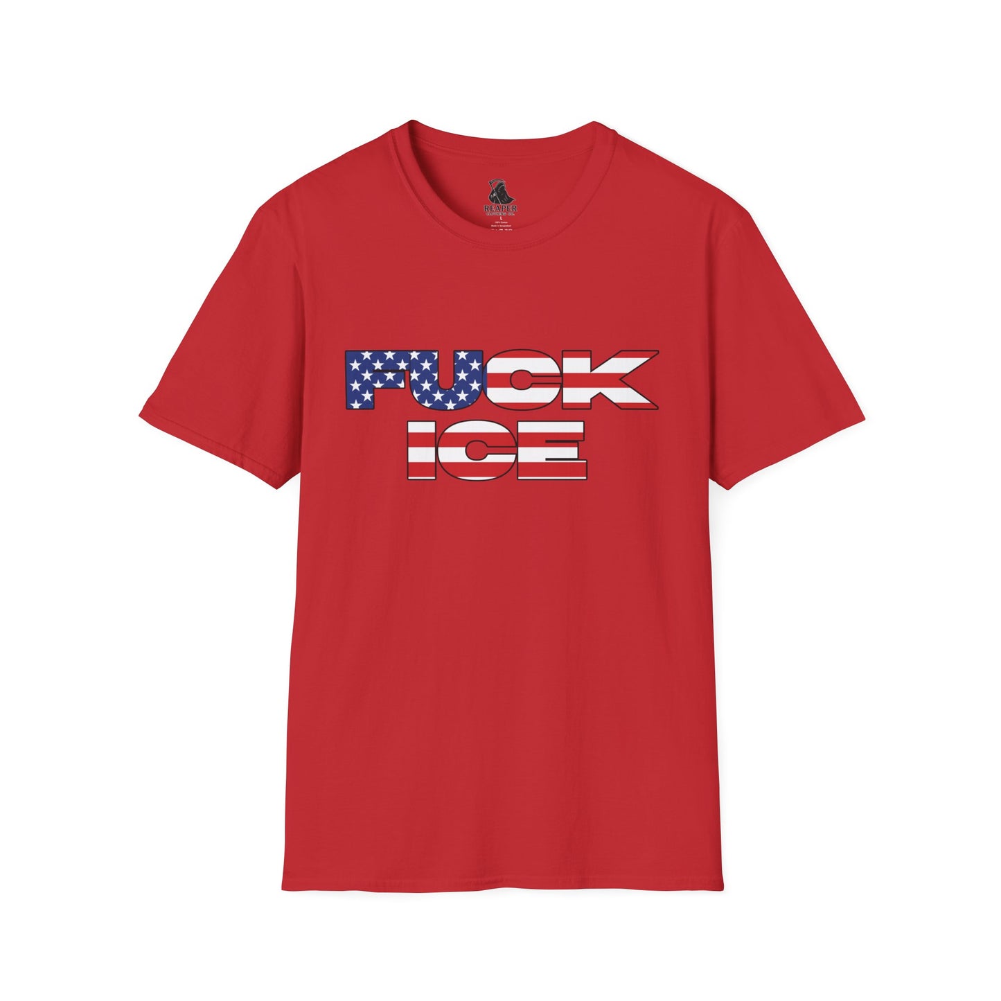 Unisex F**K ICE T-shirt- USA Flag
