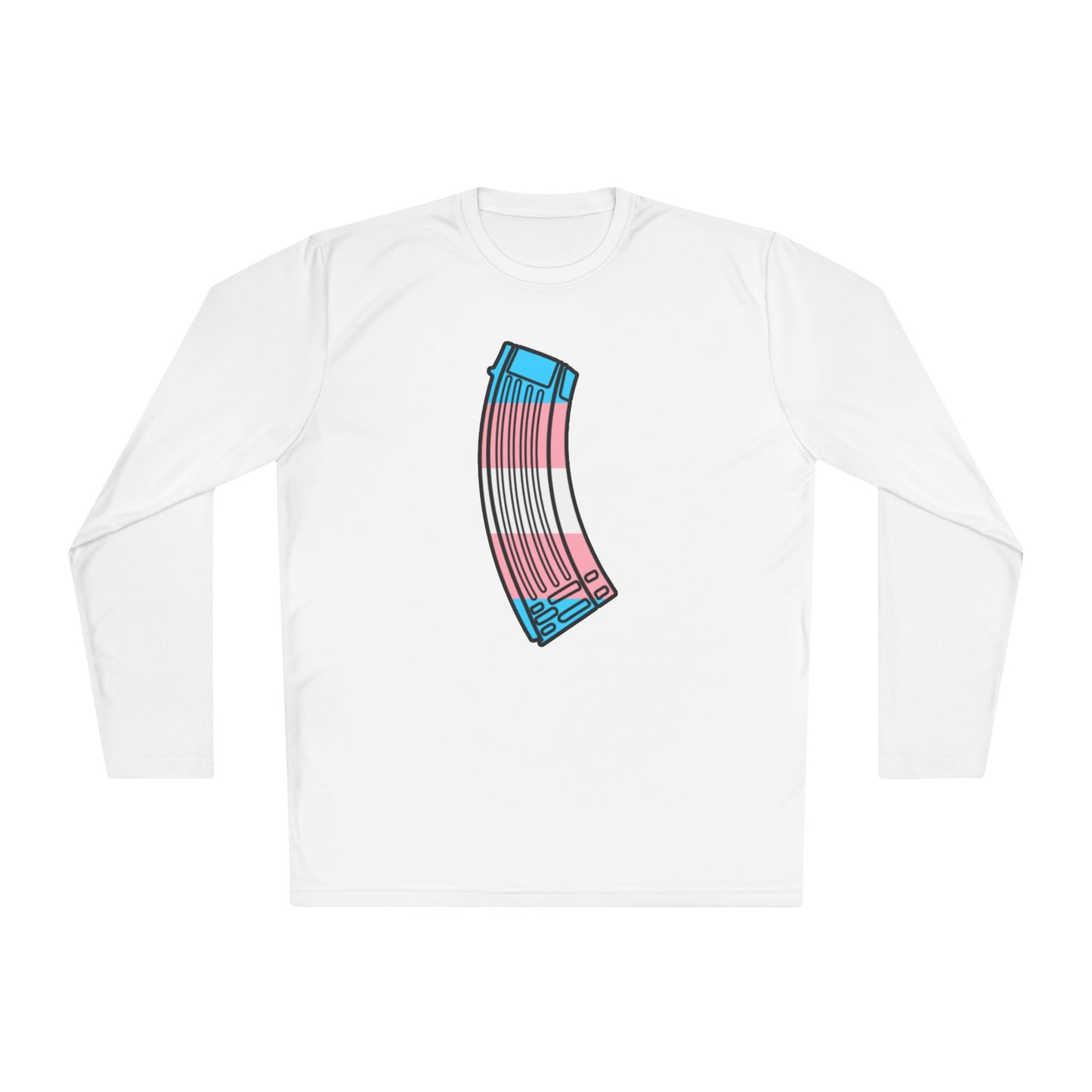 Unisex Trans Pride Flag Rifle Magazine Performance Long Sleeve Tee