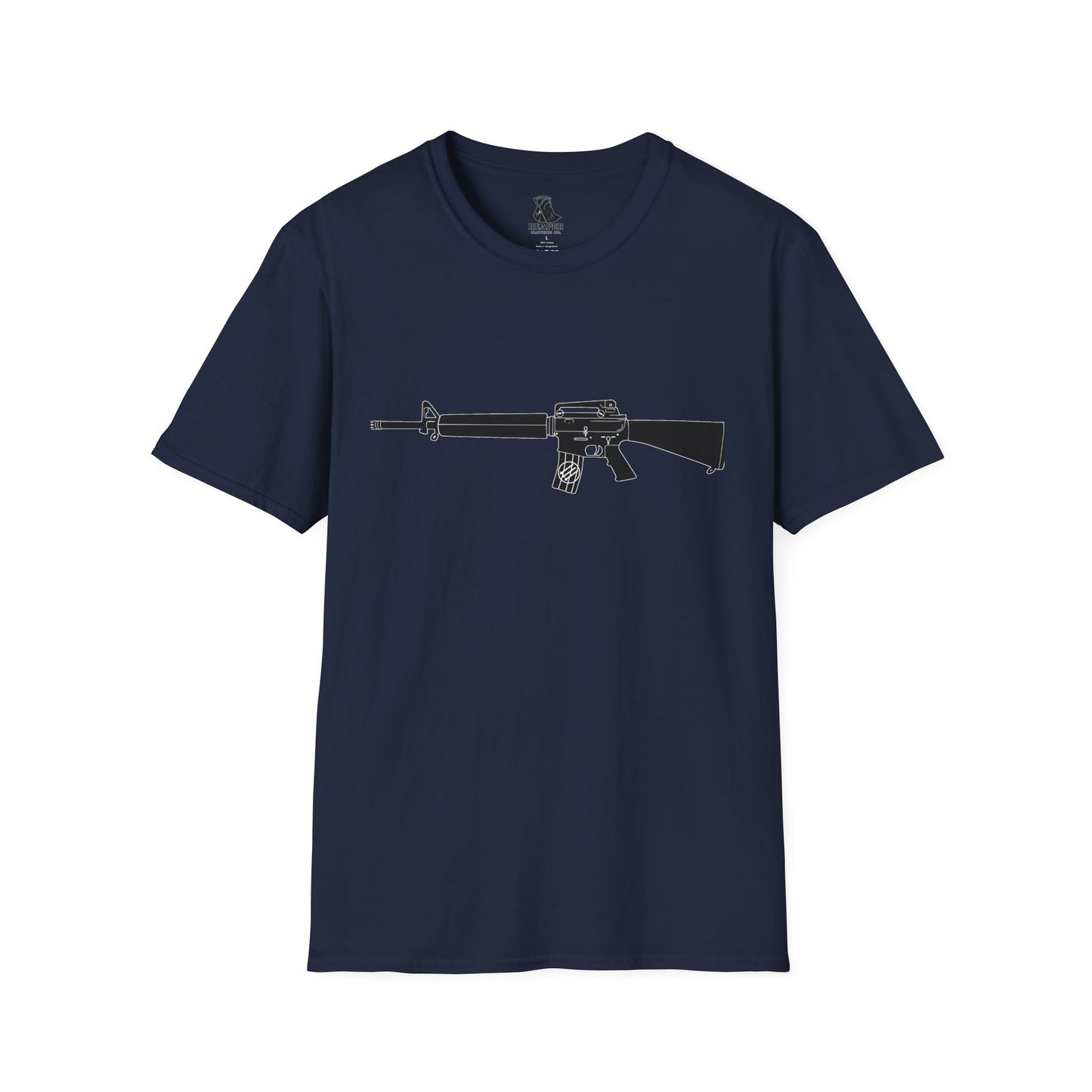 Unisex Antifascist Rifle T-shirt (Horizontal)