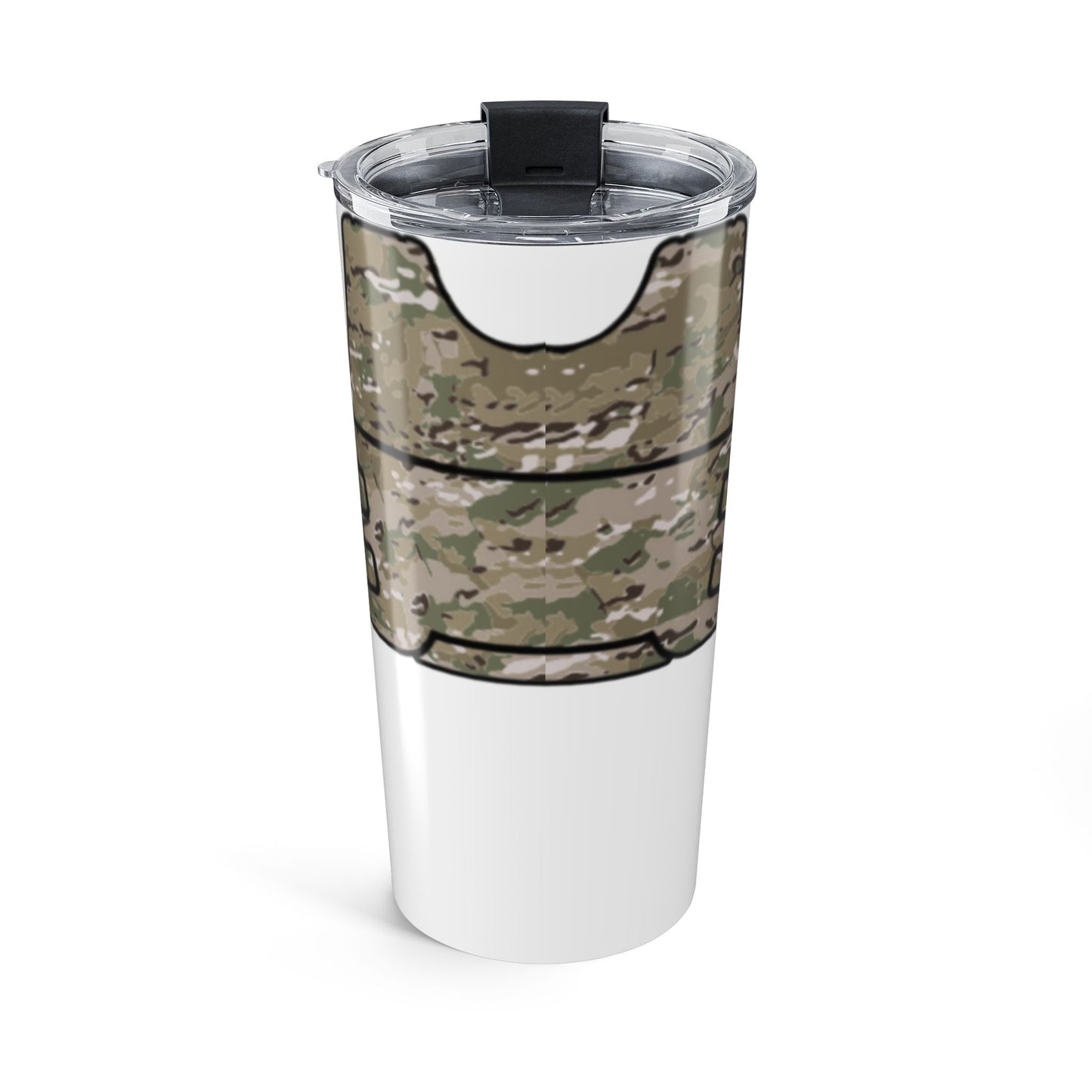 Camo Tactical Vest Tumbler 20oz- White
