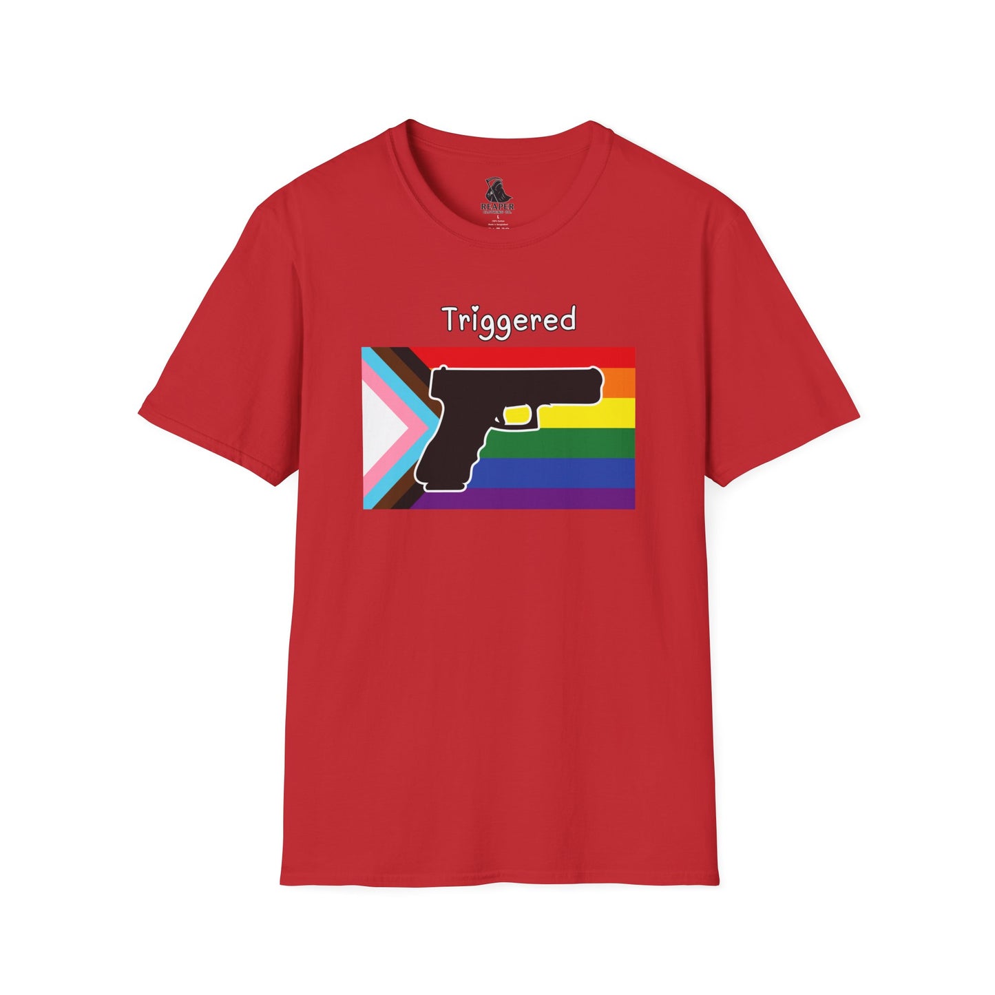 Unisex "Triggered" Pride Flag T-shirt