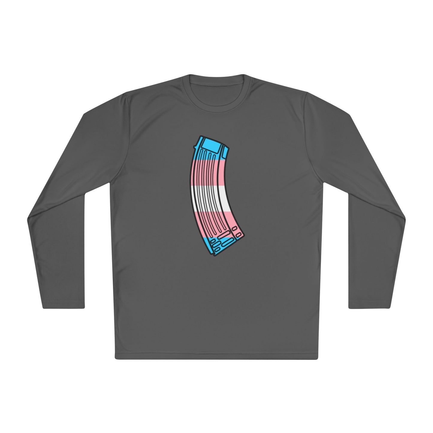 Unisex Trans Pride Flag Rifle Magazine Performance Long Sleeve Tee