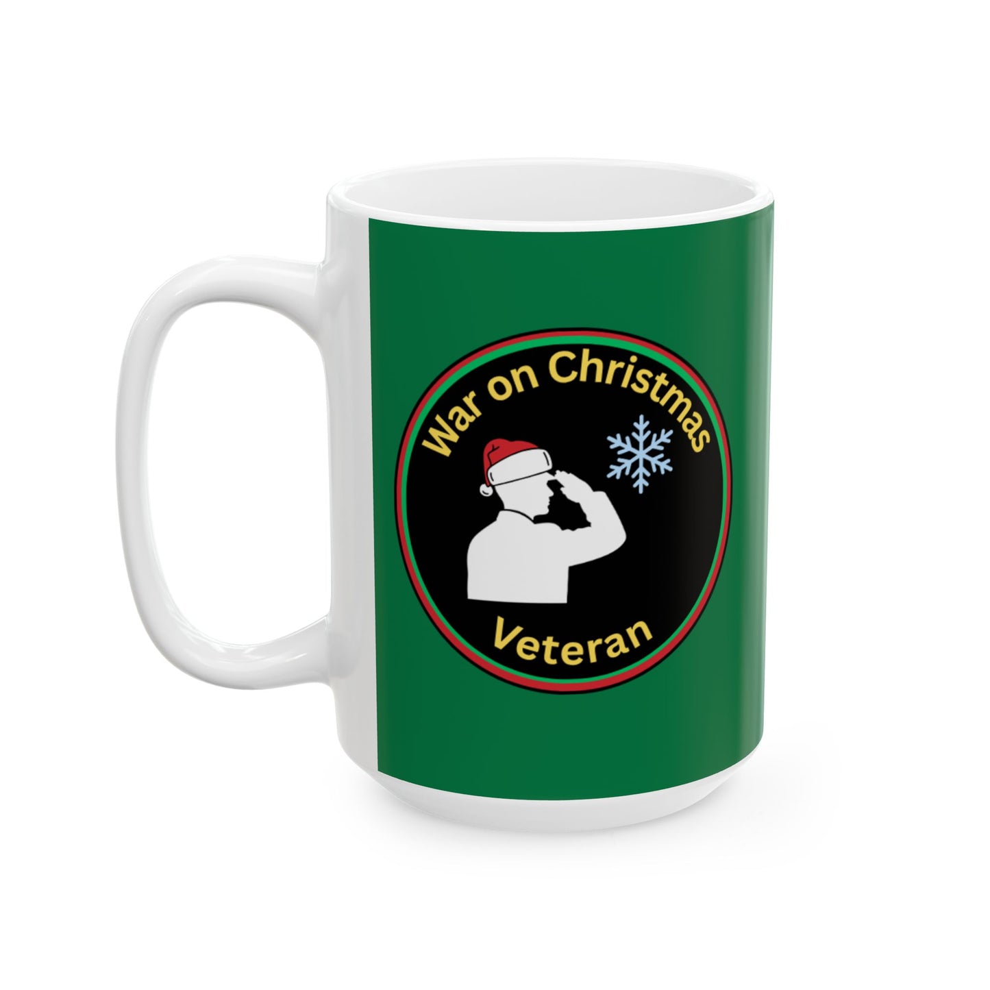 “War on Christmas Veteran” Parody Mug- Green