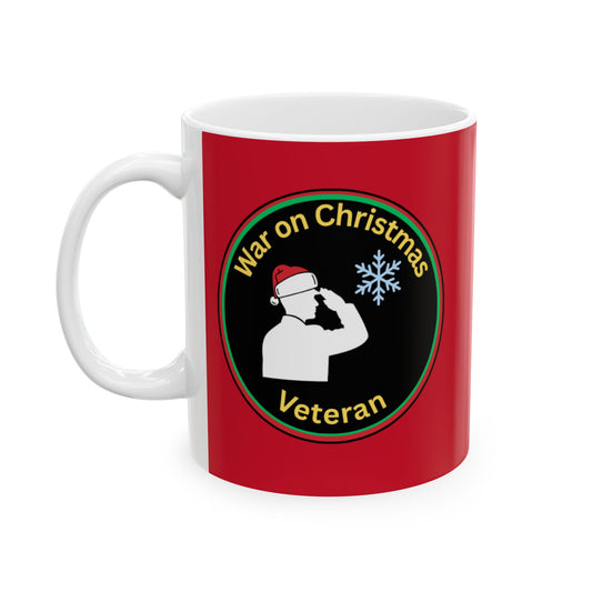 “War on Christmas Veteran” Parody Mug- Red