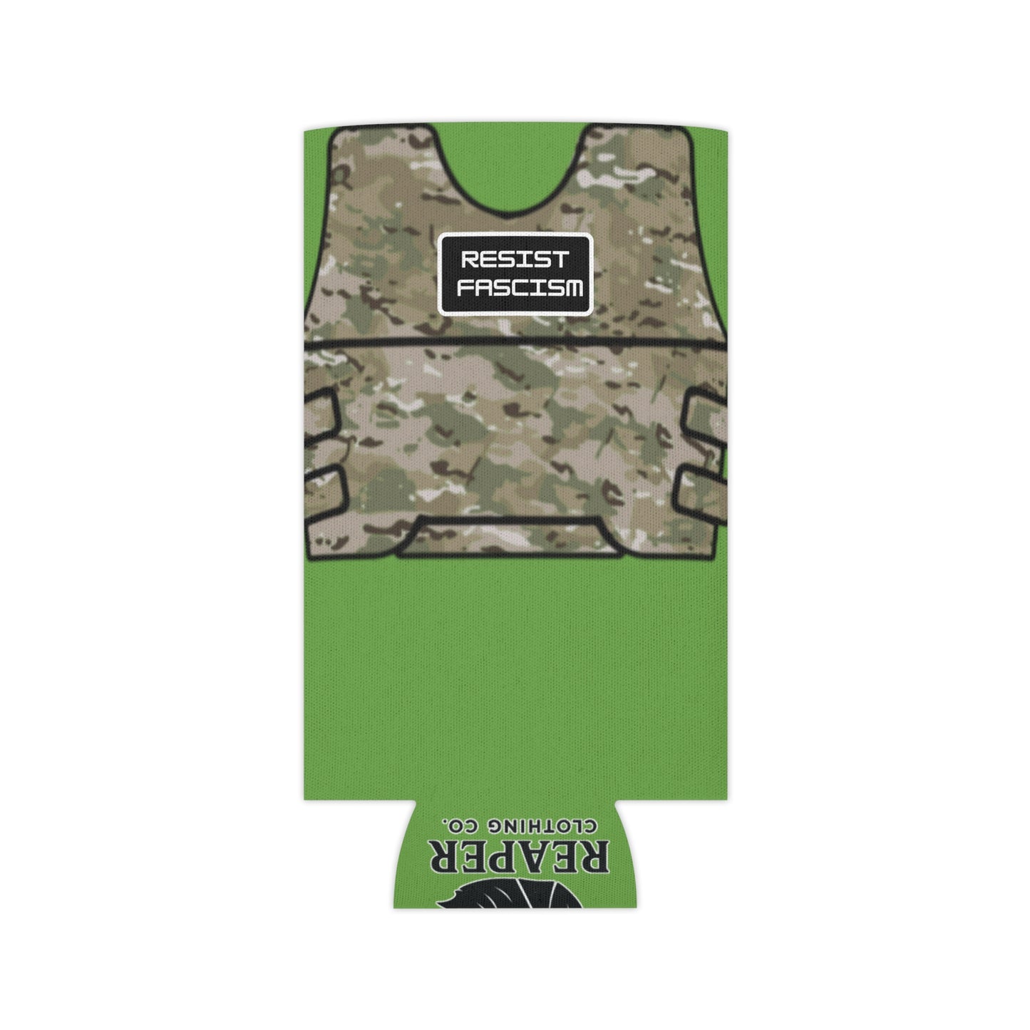 Camo Tactical Vest Can Koozie- Green