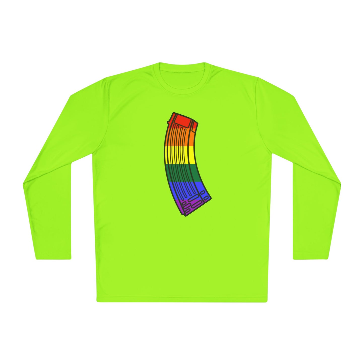 Unisex Pride Flag Rifle Magazine Performance Long Sleeve Tee