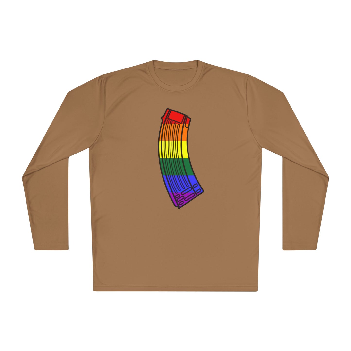 Unisex Pride Flag Rifle Magazine Performance Long Sleeve Tee