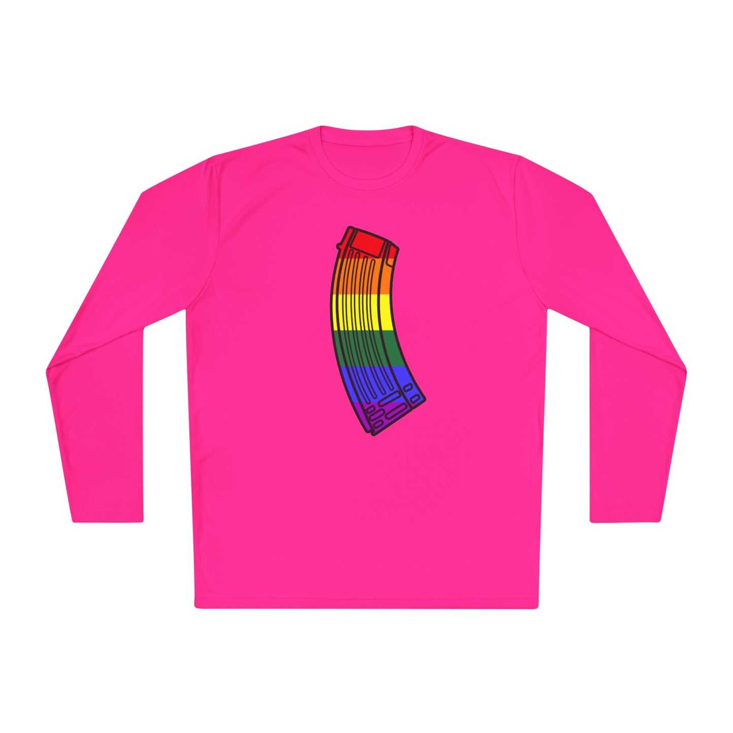 Unisex Pride Flag Rifle Magazine Performance Long Sleeve Tee