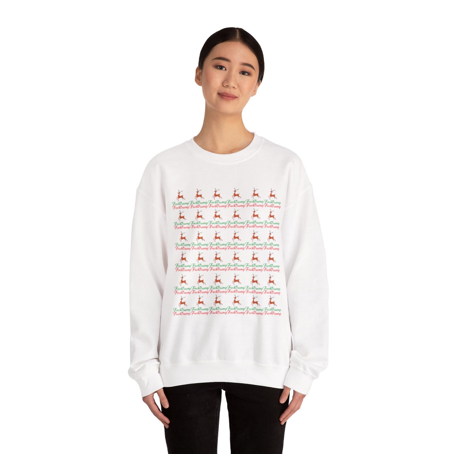 F*** Trump Pattern Christmas Holiday Sweatshirt