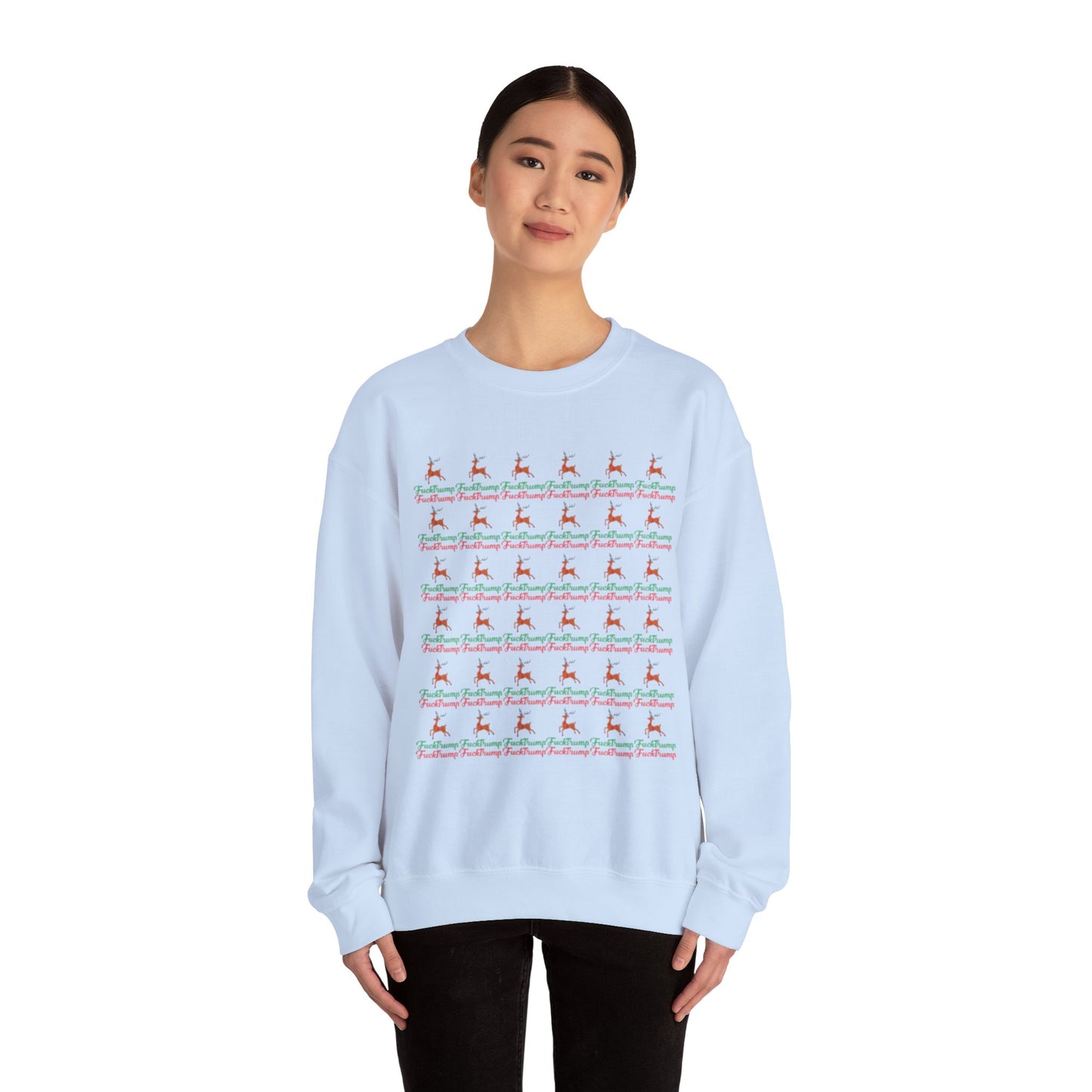 F*** Trump Pattern Christmas Holiday Sweatshirt