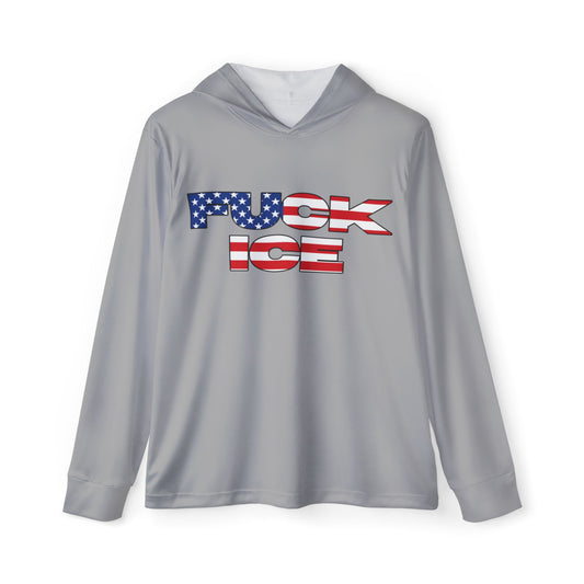 F**K ICE Unisex Performance Hoodie- USA, Grey