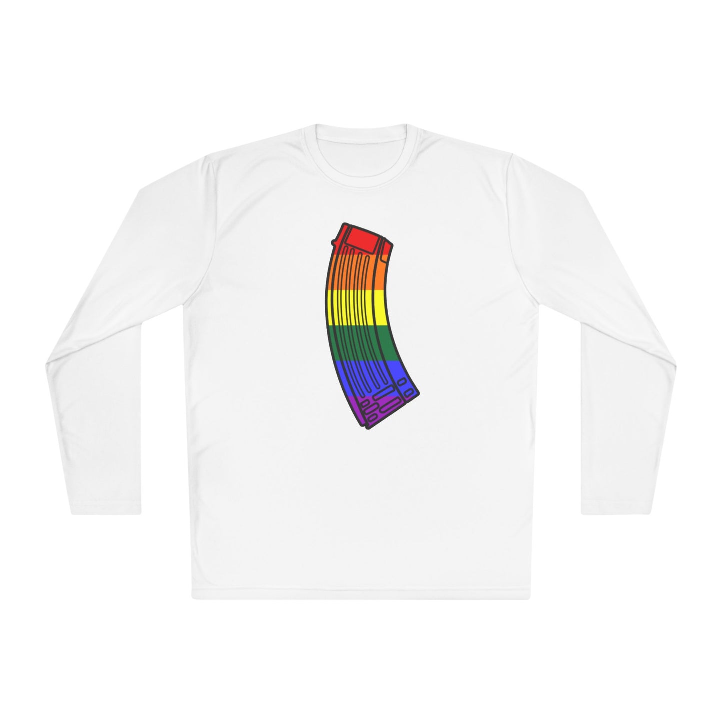 Unisex Pride Flag Rifle Magazine Performance Long Sleeve Tee