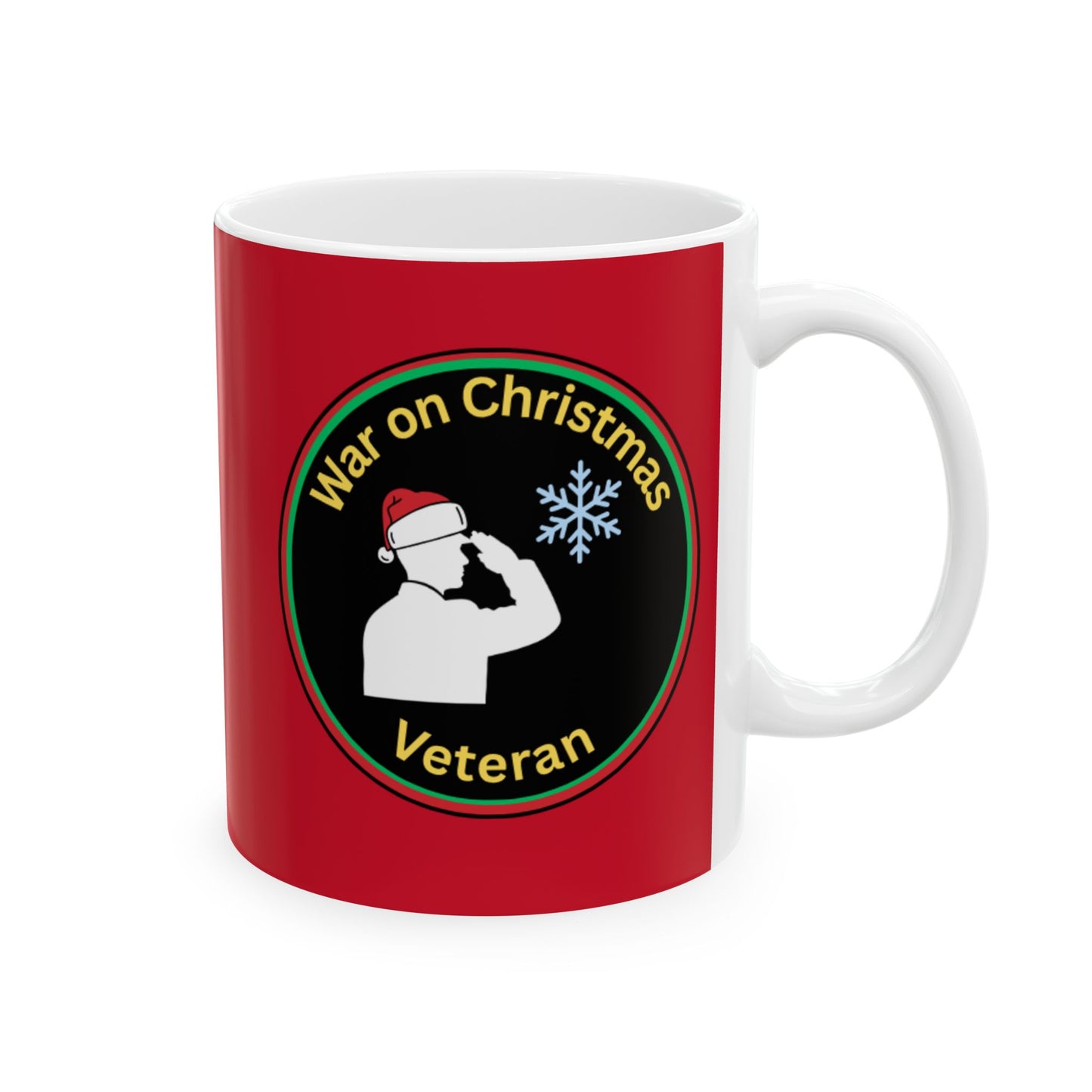 “War on Christmas Veteran” Parody Mug- Red
