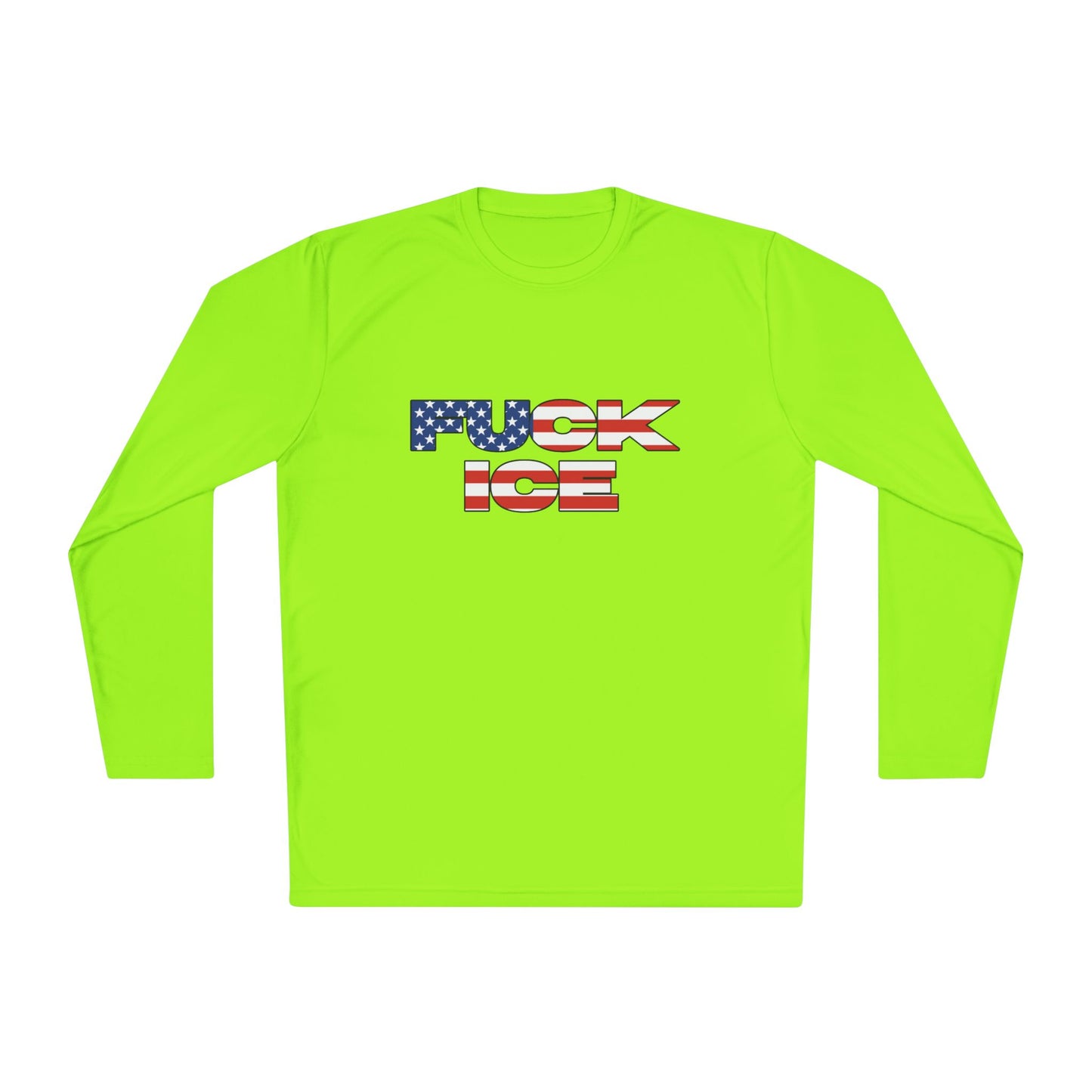 F**K ICE Performance Long Sleeve Tee- USA Flag