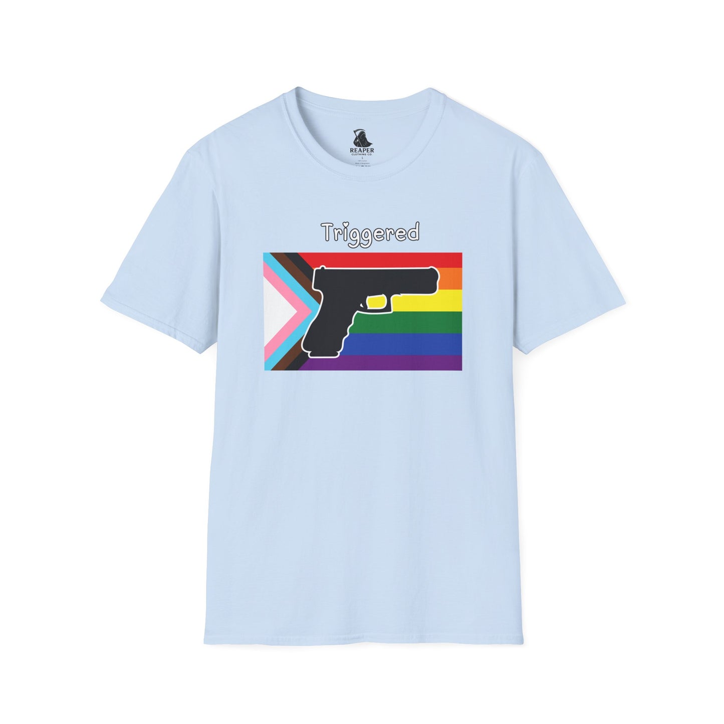Unisex "Triggered" Pride Flag T-shirt