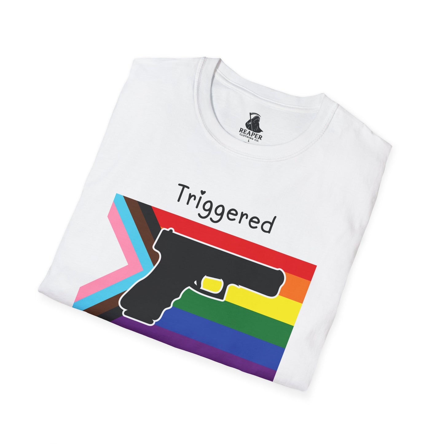 Unisex "Triggered" Pride Flag T-shirt
