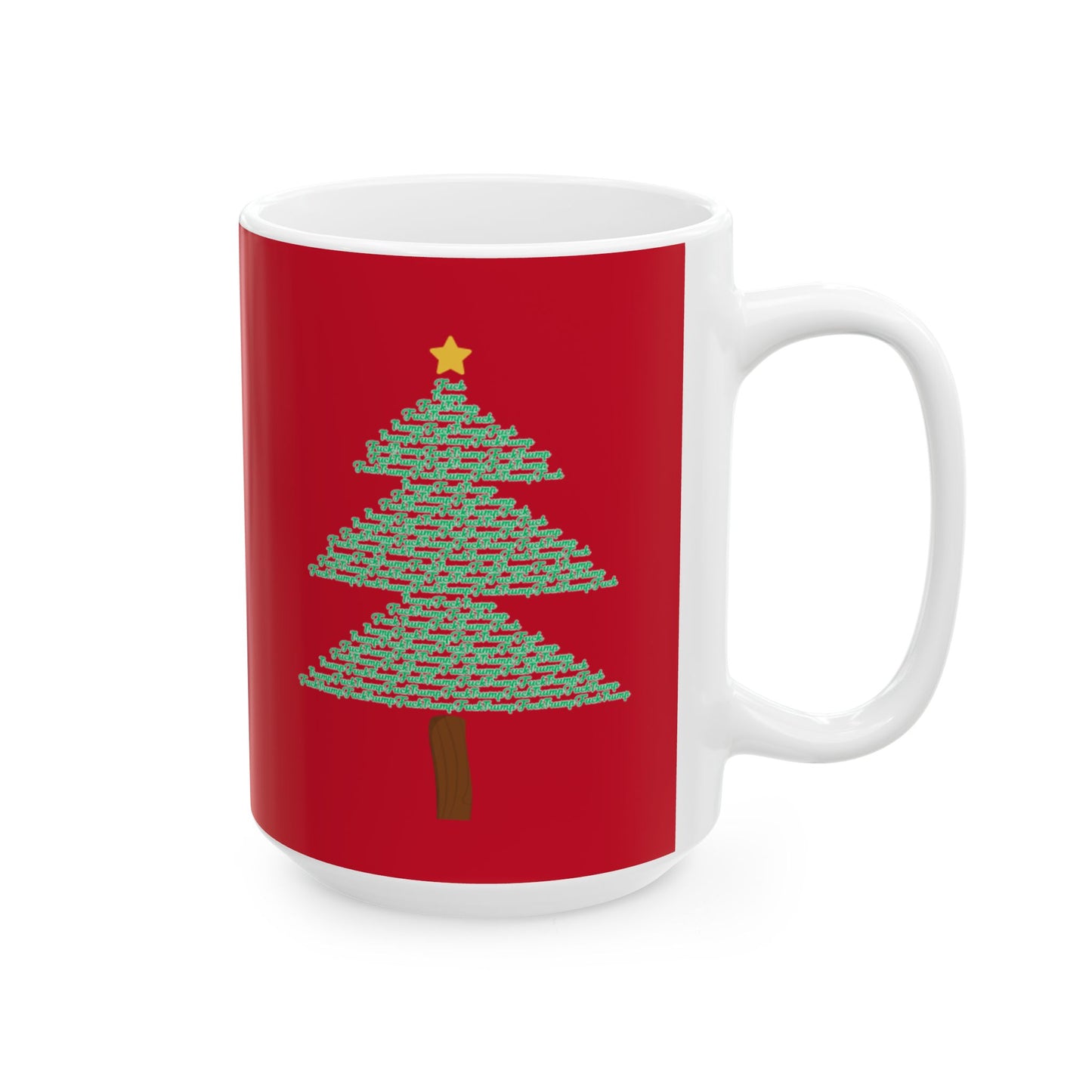 F***K Trump Christmas Holiday Mug- Red