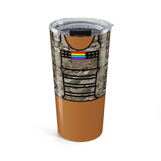 Camo Tactical Vest Tumbler 20oz- Light Brown