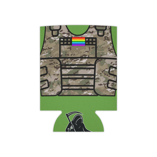 Camo Tactical Vest Can Koozie- Green