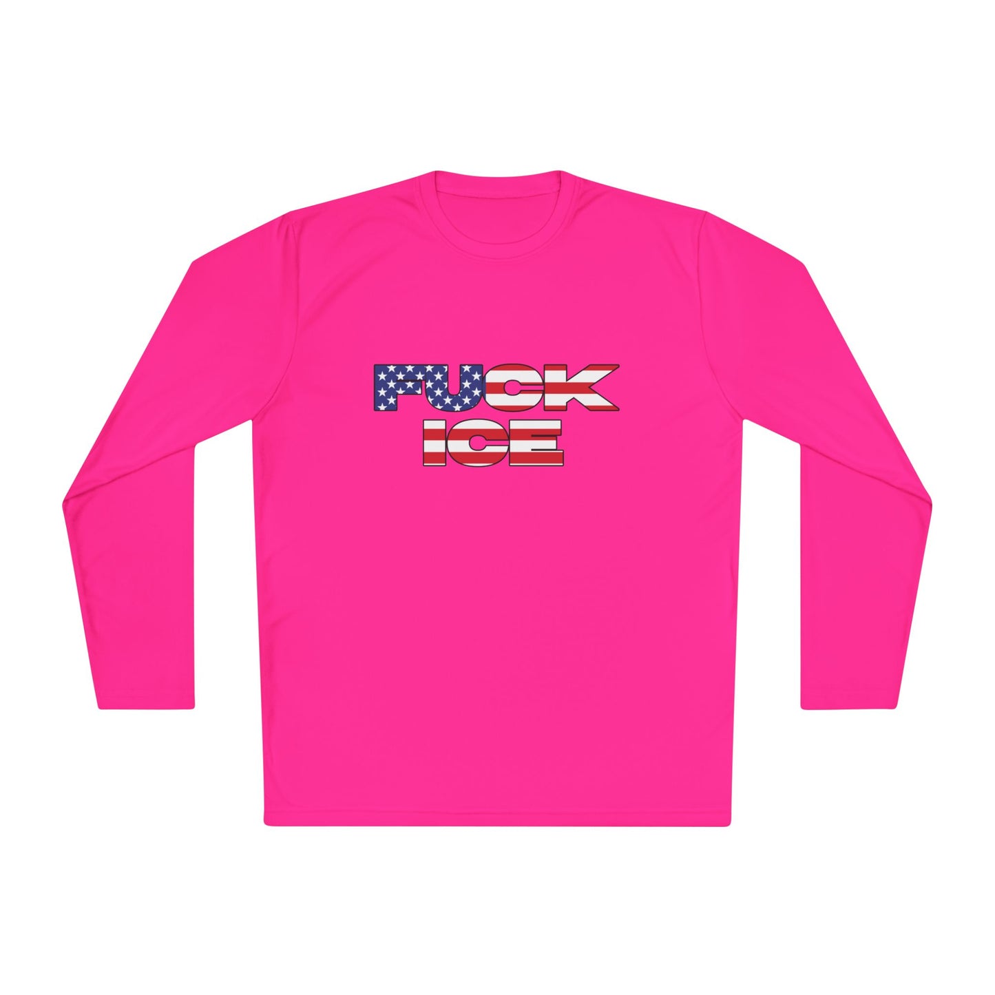 F**K ICE Performance Long Sleeve Tee- USA Flag