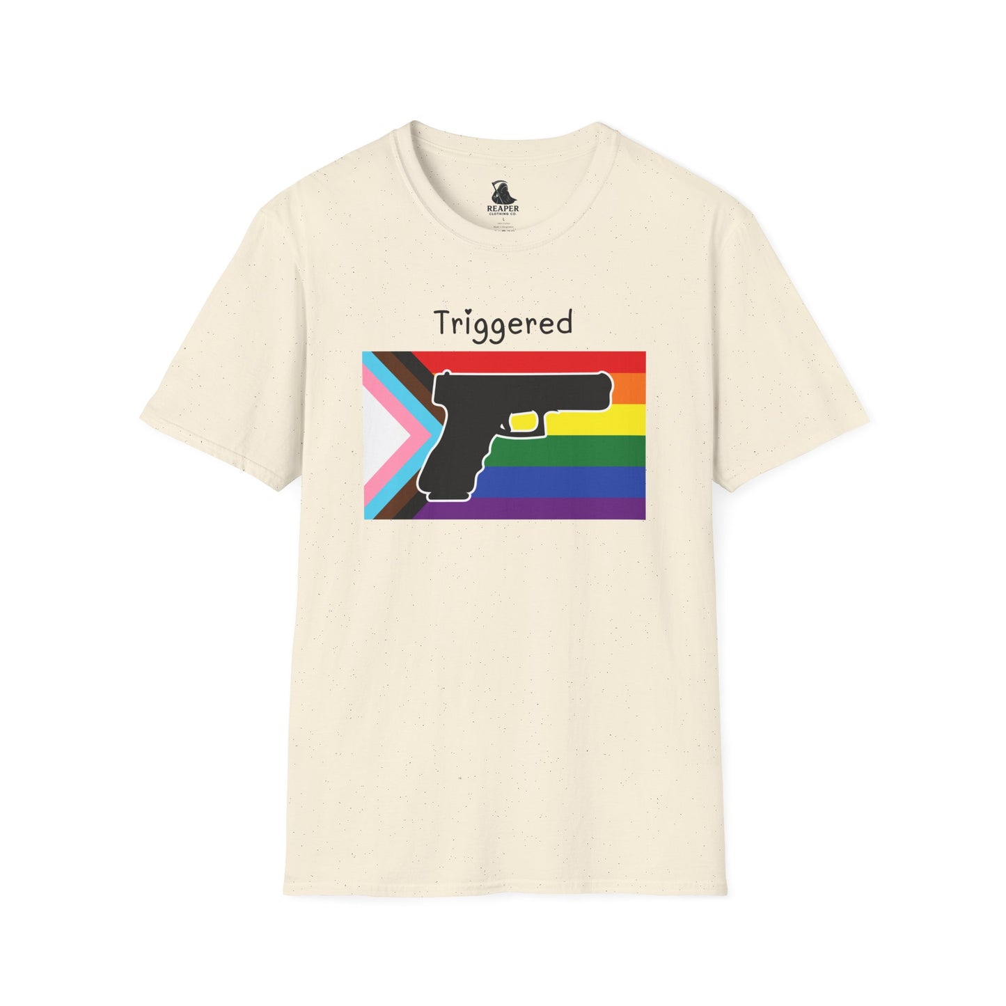 Unisex "Triggered" Pride Flag T-shirt