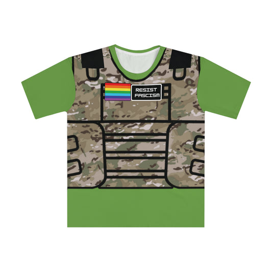 Unisex Camo Tactical Vest T-Shirt- Green