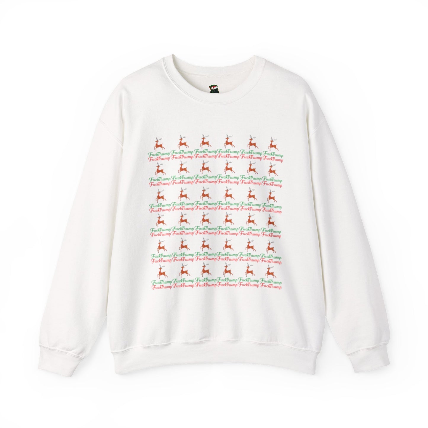 F*** Trump Pattern Christmas Holiday Sweatshirt