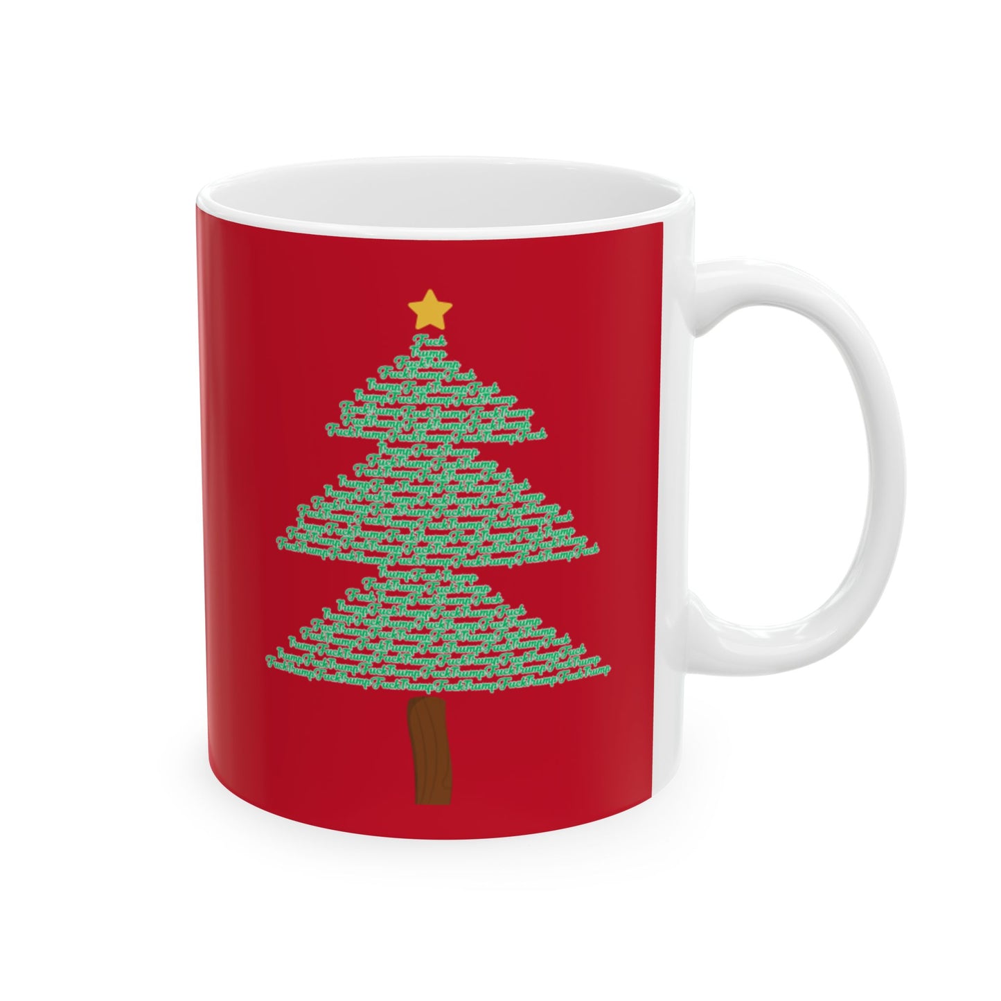 F***K Trump Christmas Holiday Mug- Red
