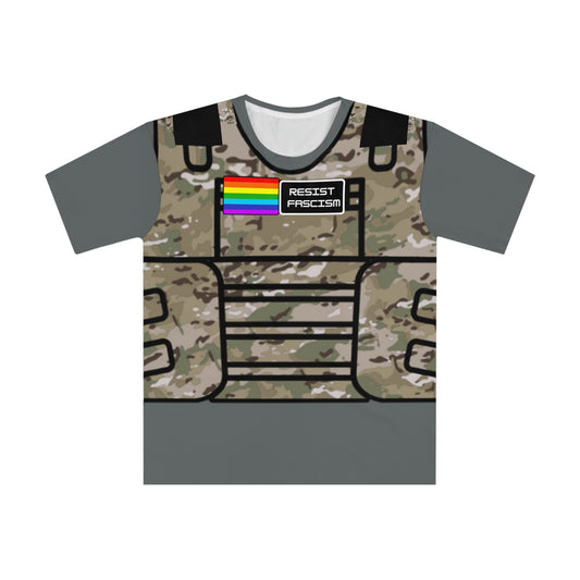 Unisex Camo Tactical Vest T-Shirt- Grey