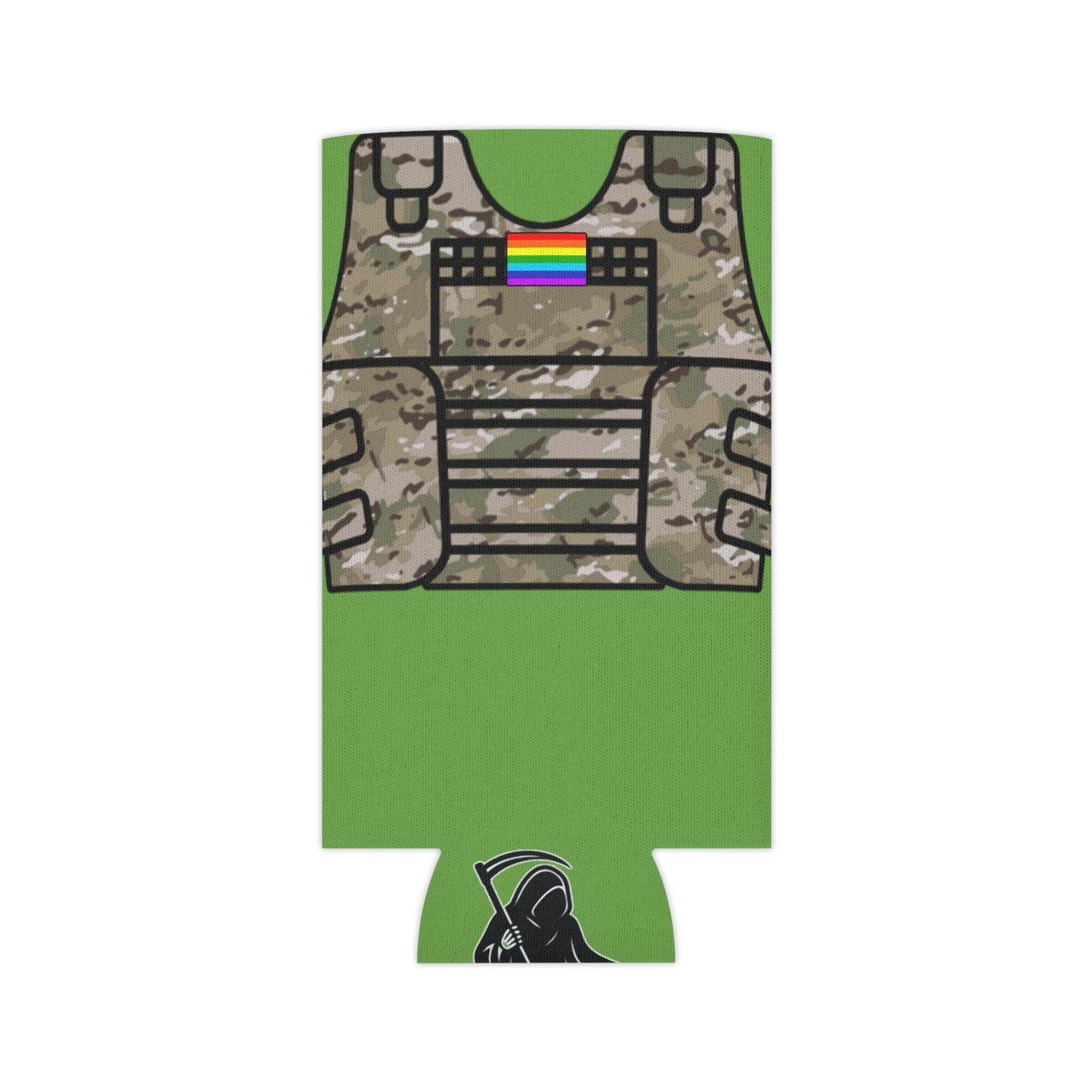 Camo Tactical Vest Can Koozie- Green