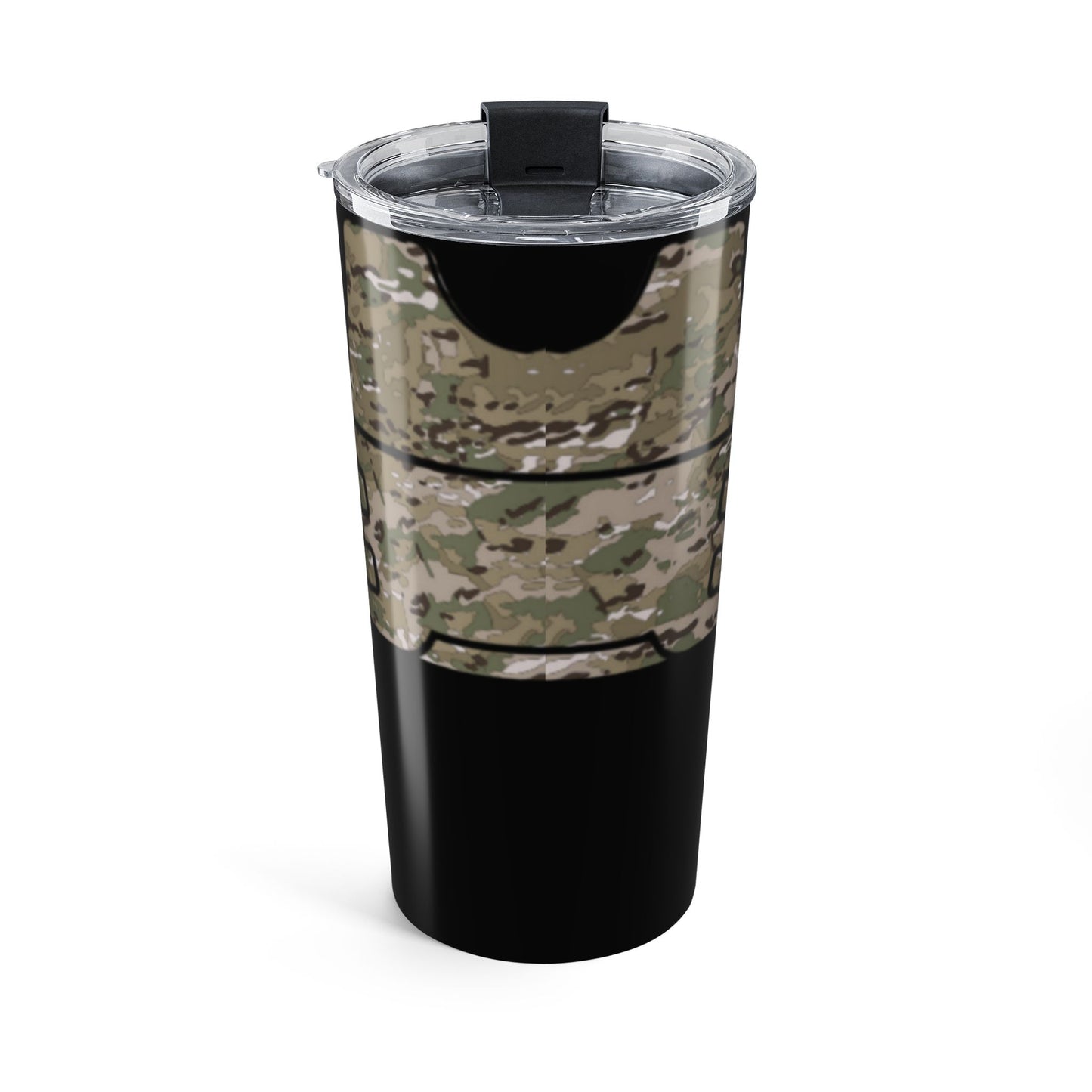 Camo Tactical Vest Tumbler 20oz- Black