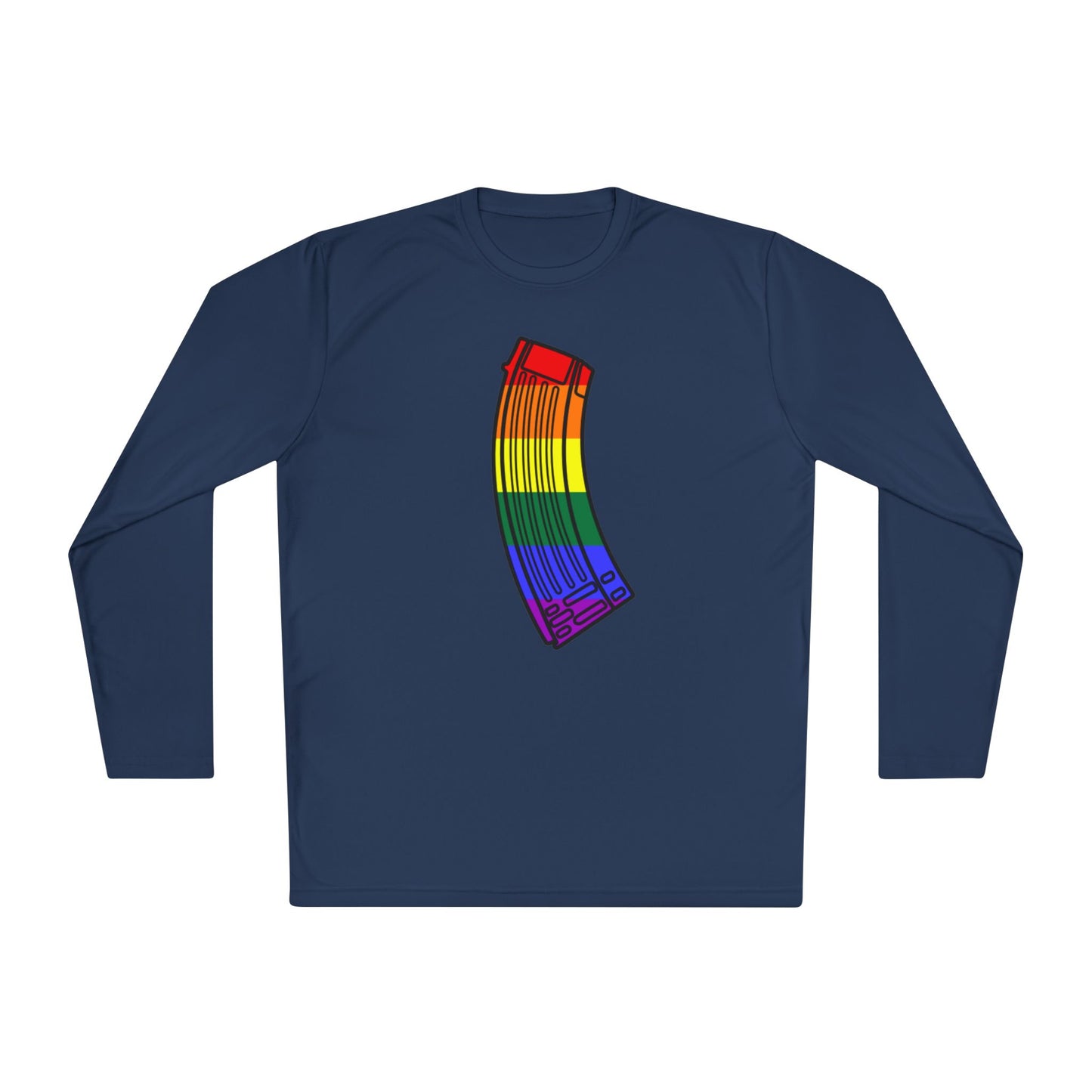 Unisex Pride Flag Rifle Magazine Performance Long Sleeve Tee