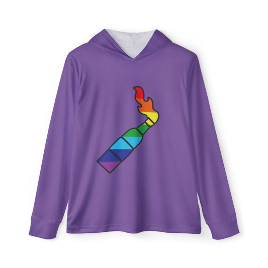 Pride "Candle" Performance Hoodie- Purple