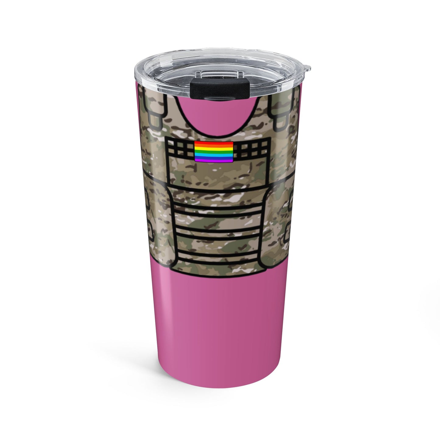 Camo Tactical Vest Tumbler 20oz- Pink