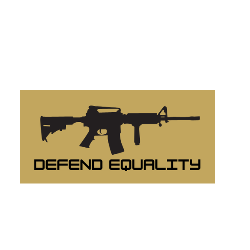 Defend Equality Rifle Sticker- FDE