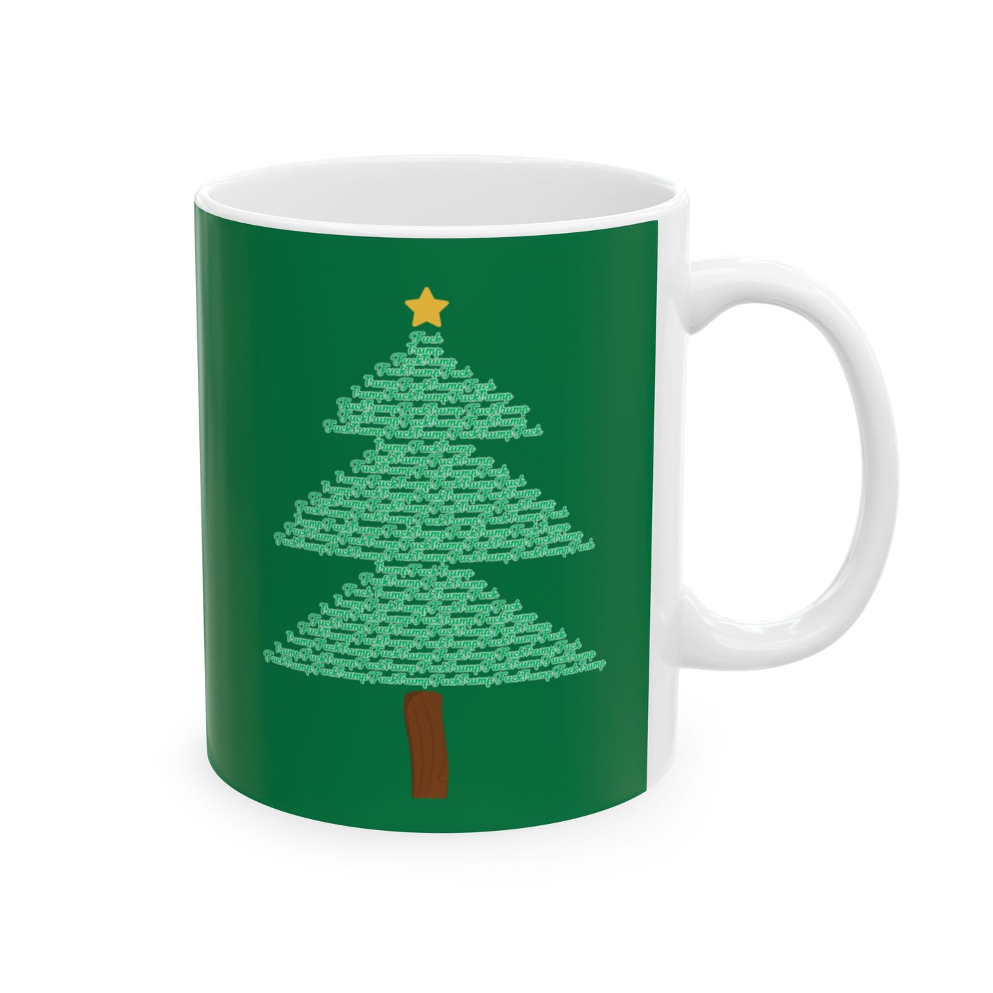 F*** Trump Christmas Holiday Mug- Green
