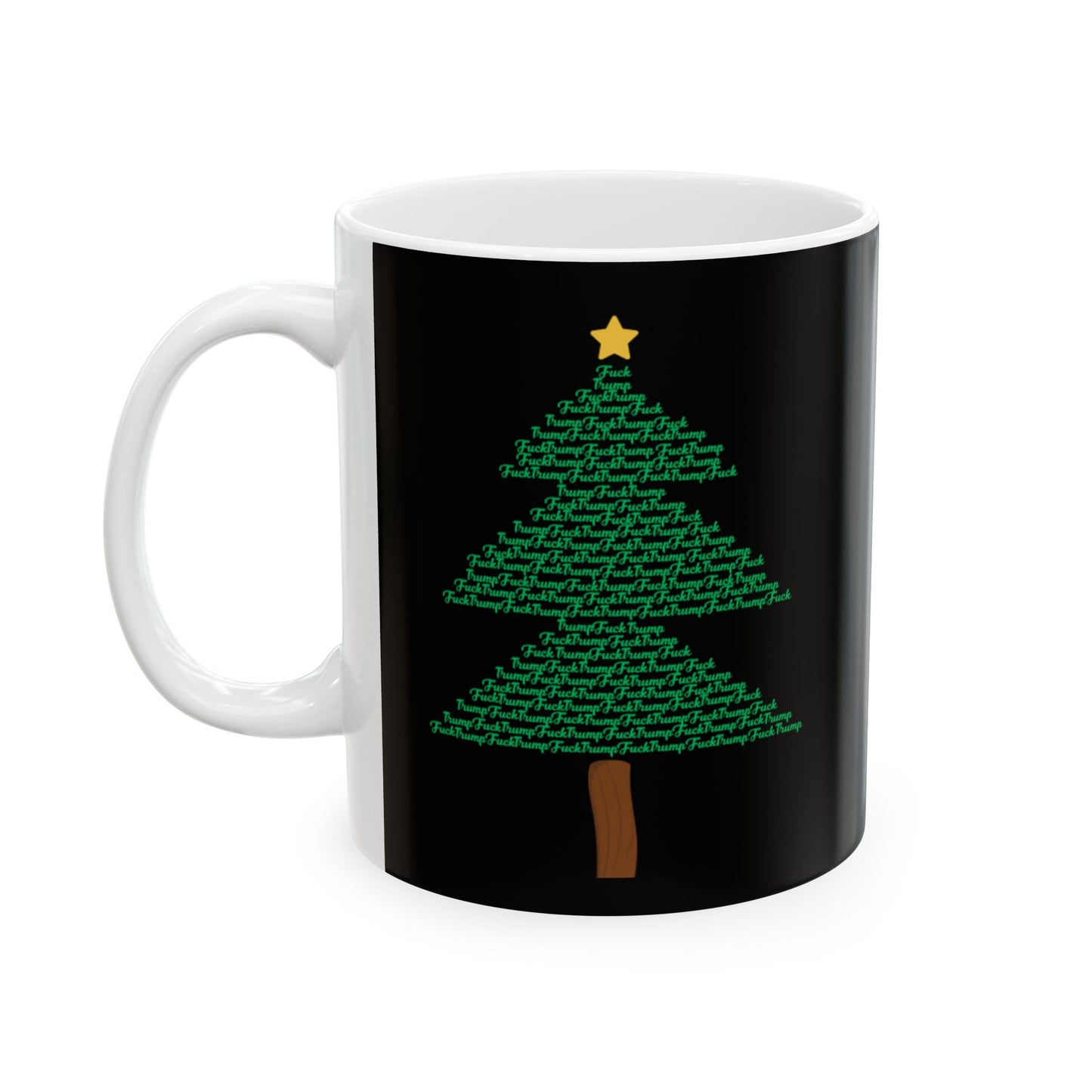F*** Trump Christmas Holiday Mug- Black