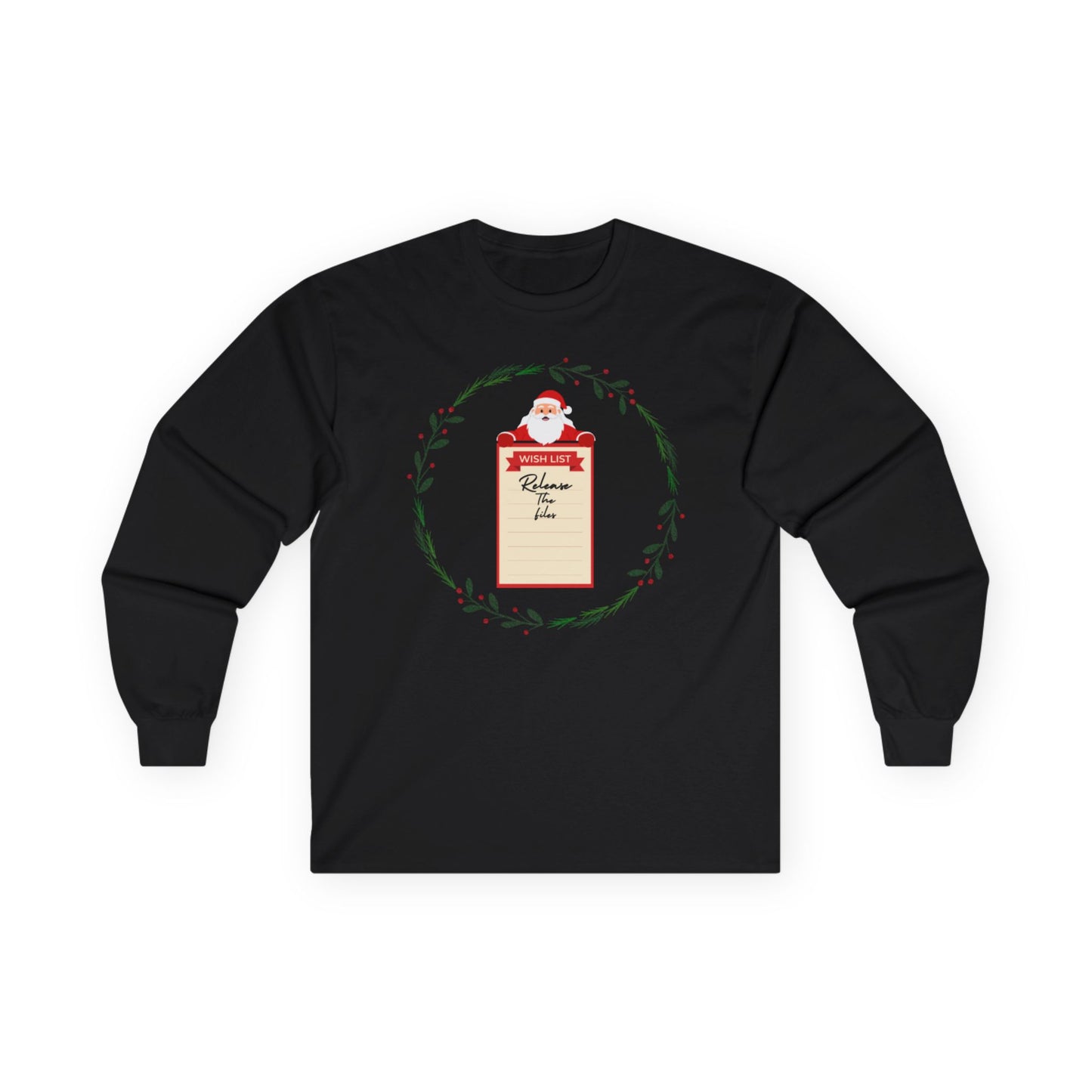 Release the Files Holiday Santa Long Sleeve Tee